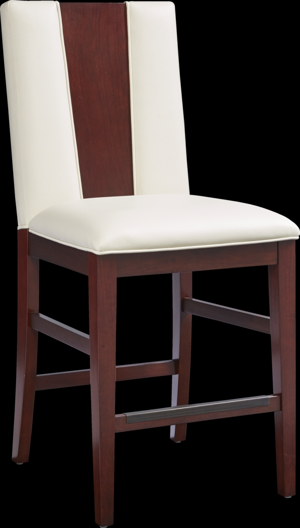 Savona Ivory Wood Back Counter Height Stool - Thumbnail - Image 1