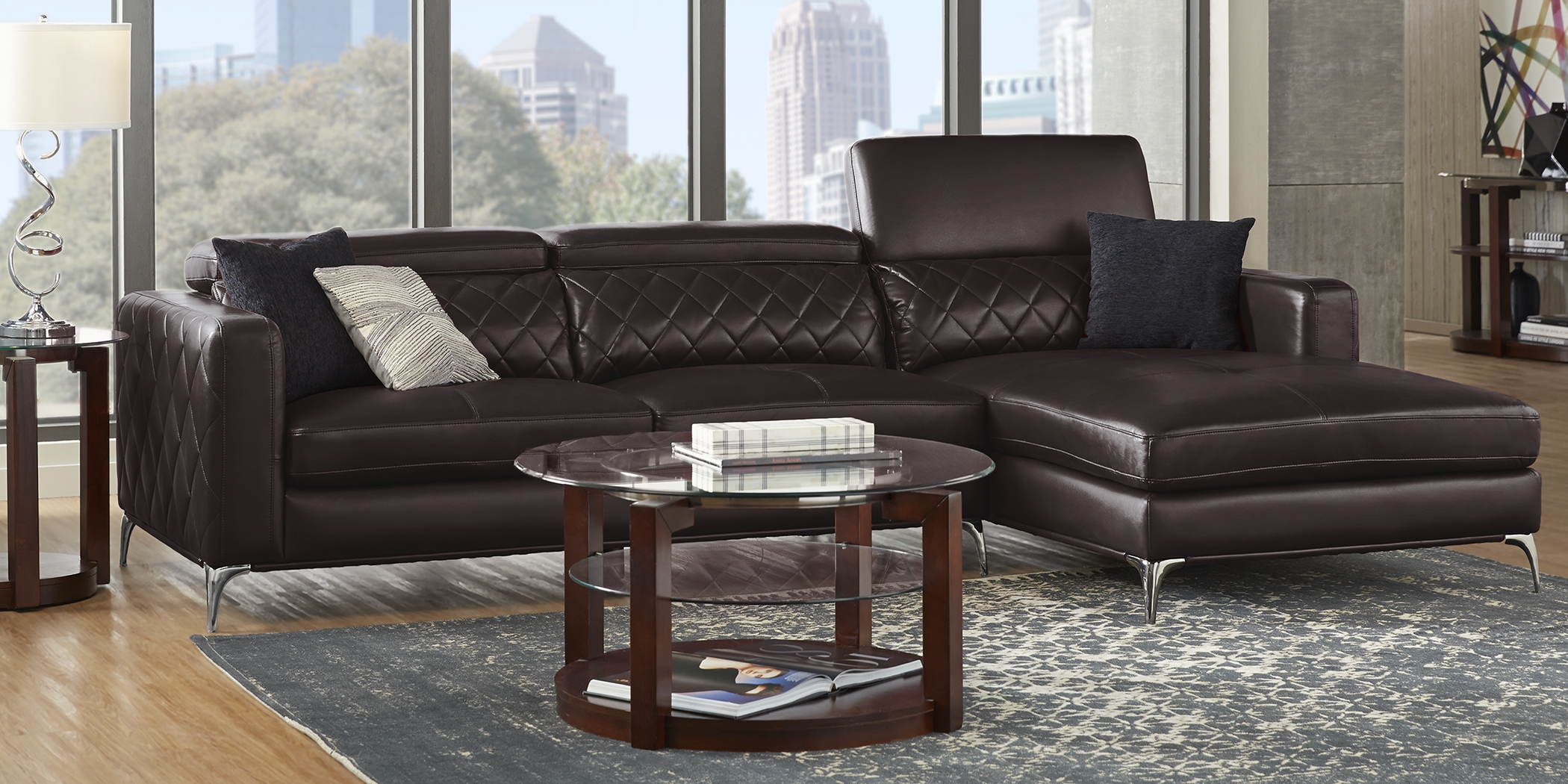 Sorrento Black Cherry 2 Pc Sectional - Thumbnail - Image 2