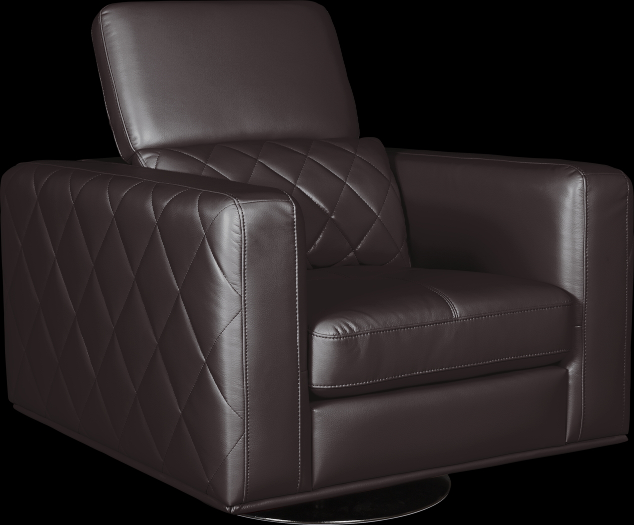 Sorrento Black Cherry Swivel Chair - Thumbnail - Image 1
