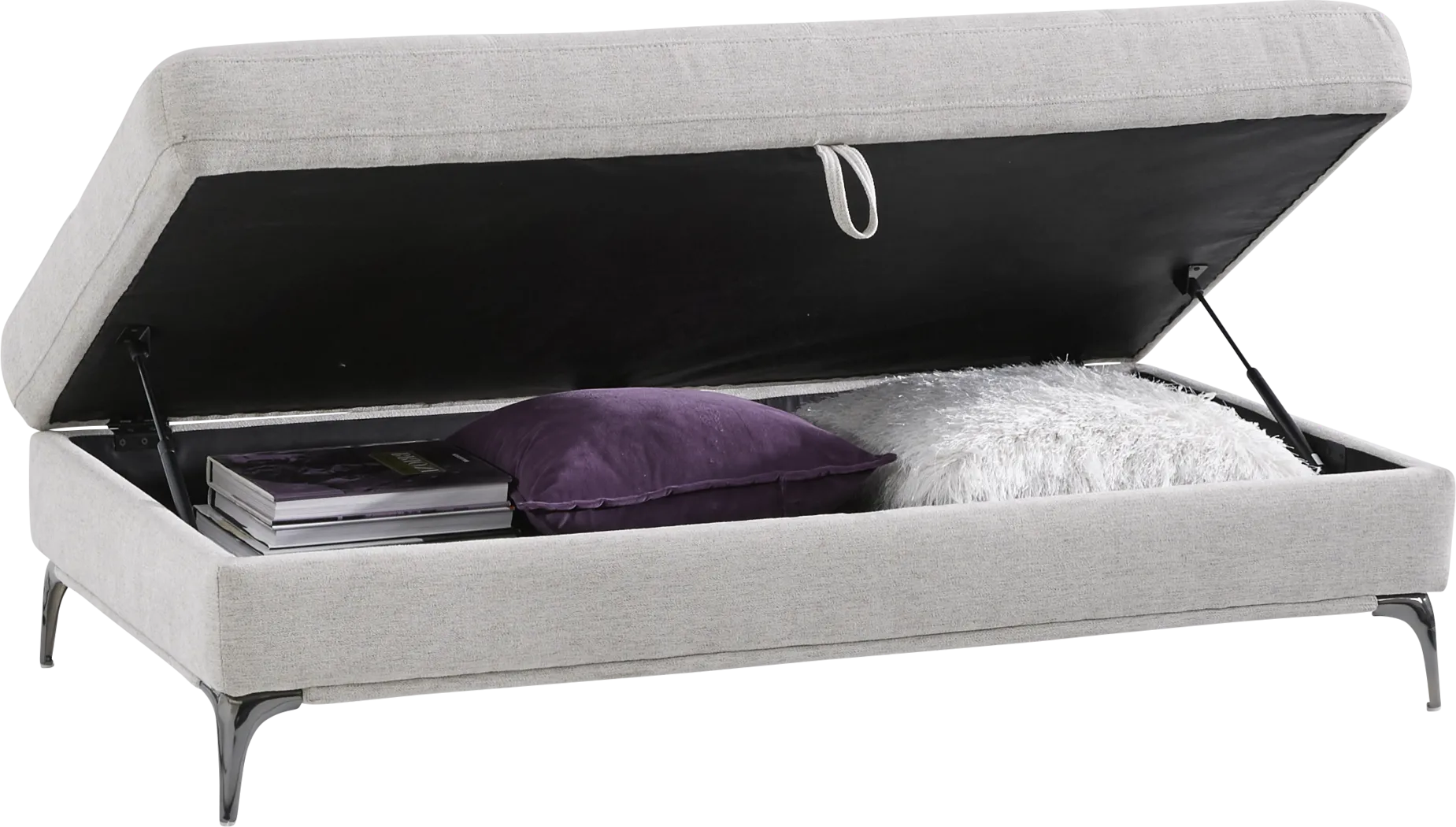 Sorrento Dove Storage Ottoman - Thumbnail - Image 2