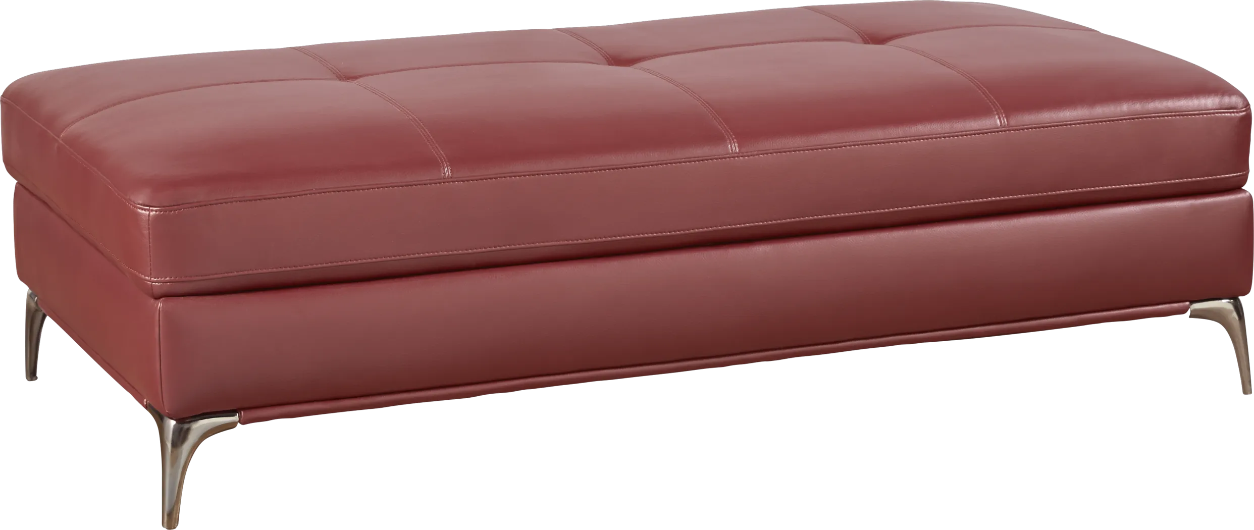 Sorrento Red Storage Ottoman - Thumbnail - Image 1