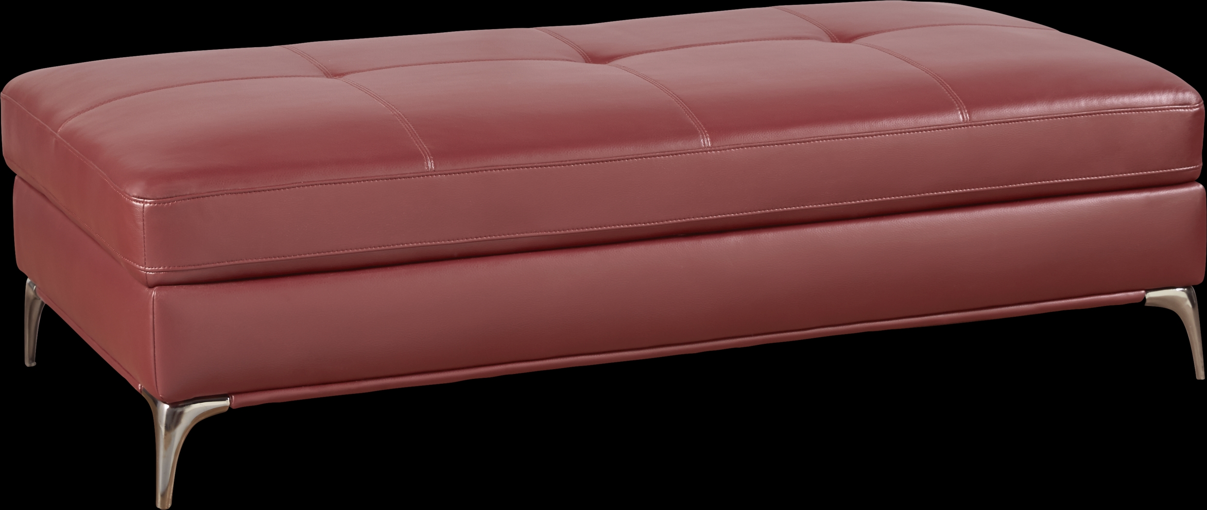 Sorrento Red Storage Ottoman - Thumbnail - Image 1