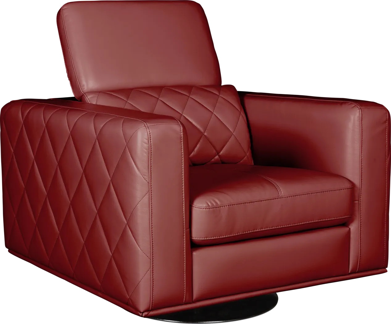 Sofia Vergara Sorrento Red Synthetic Fabric Swivel Chair | Rooms to Go
