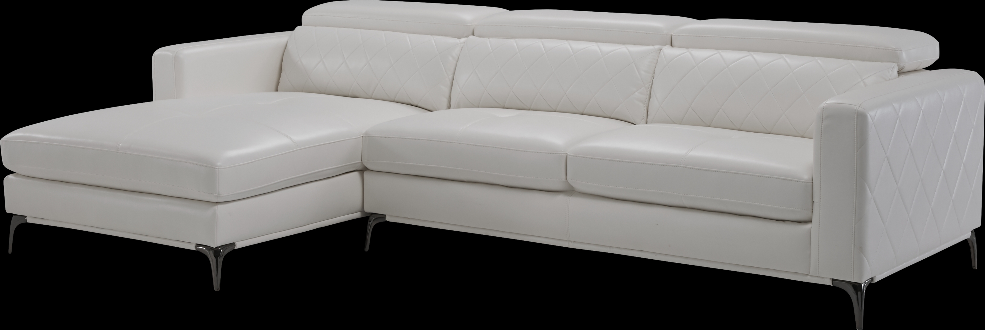 Sorrento White 2 Pc Sectional - Thumbnail - Image 1
