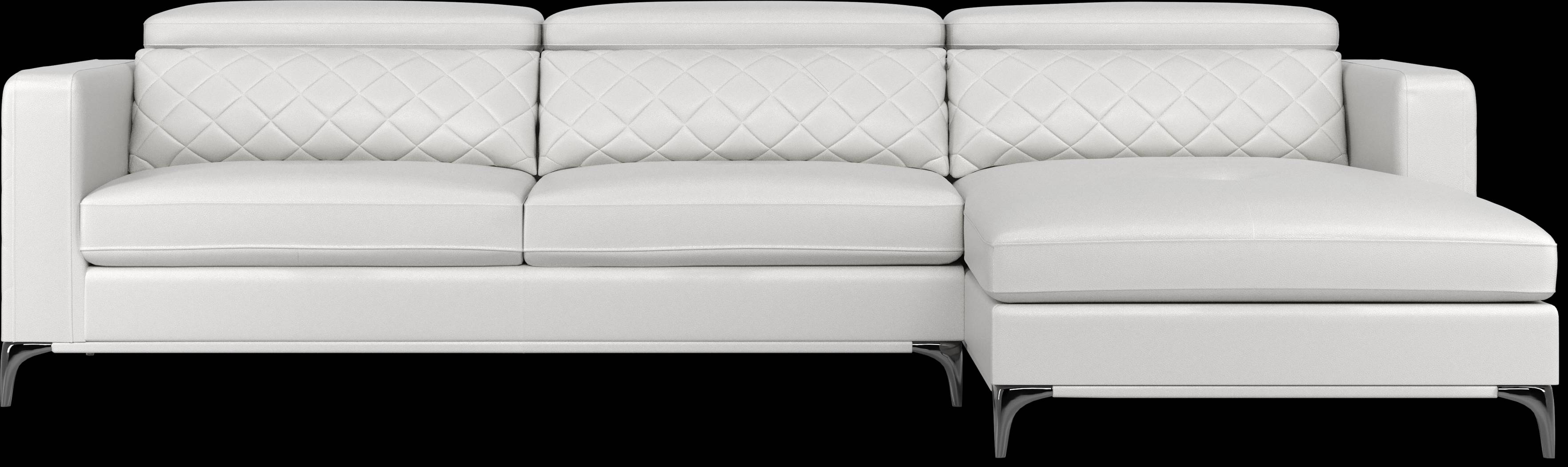 Sorrento White 2 Pc Sectional - Thumbnail - Image 3