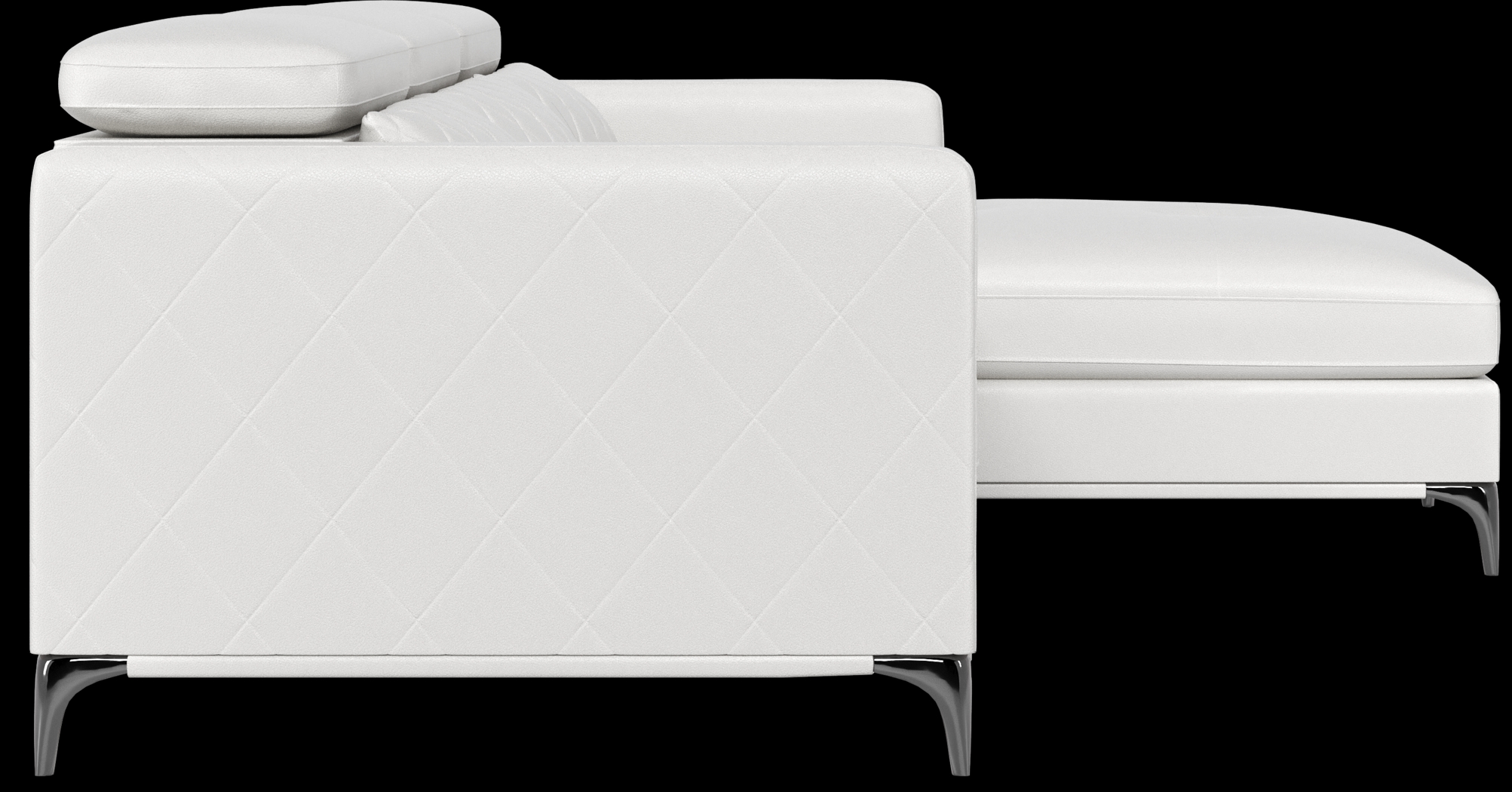 Sorrento White 2 Pc Sectional - Thumbnail - Image 4