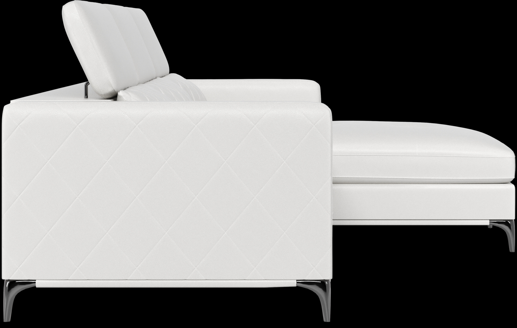 Sorrento White 2 Pc Sectional - Thumbnail - Image 7