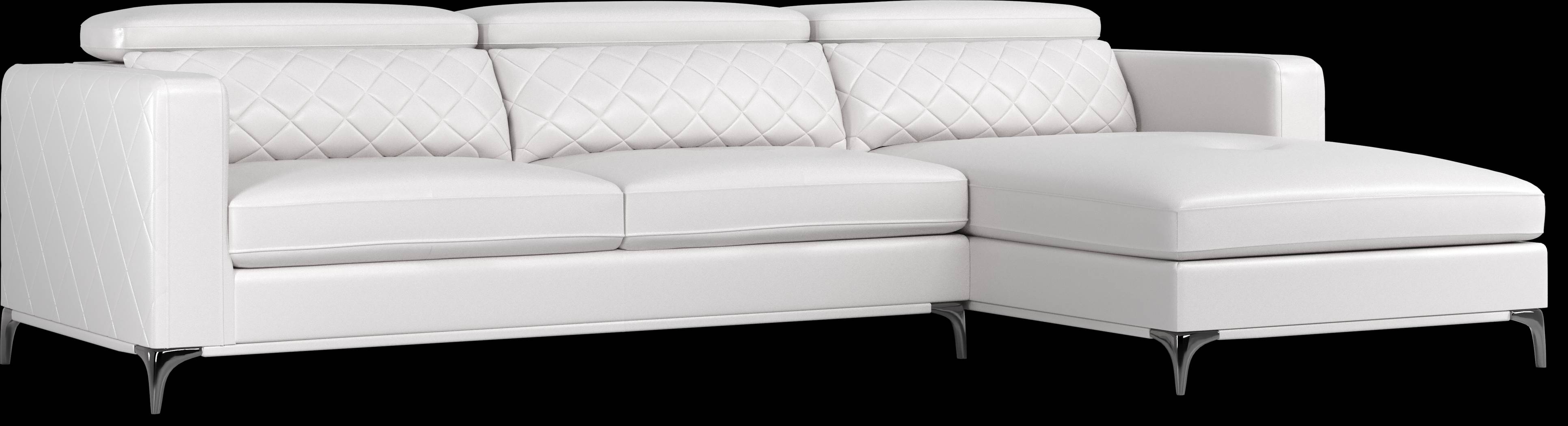 Sorrento White 2 Pc Sectional - Thumbnail - Image 1
