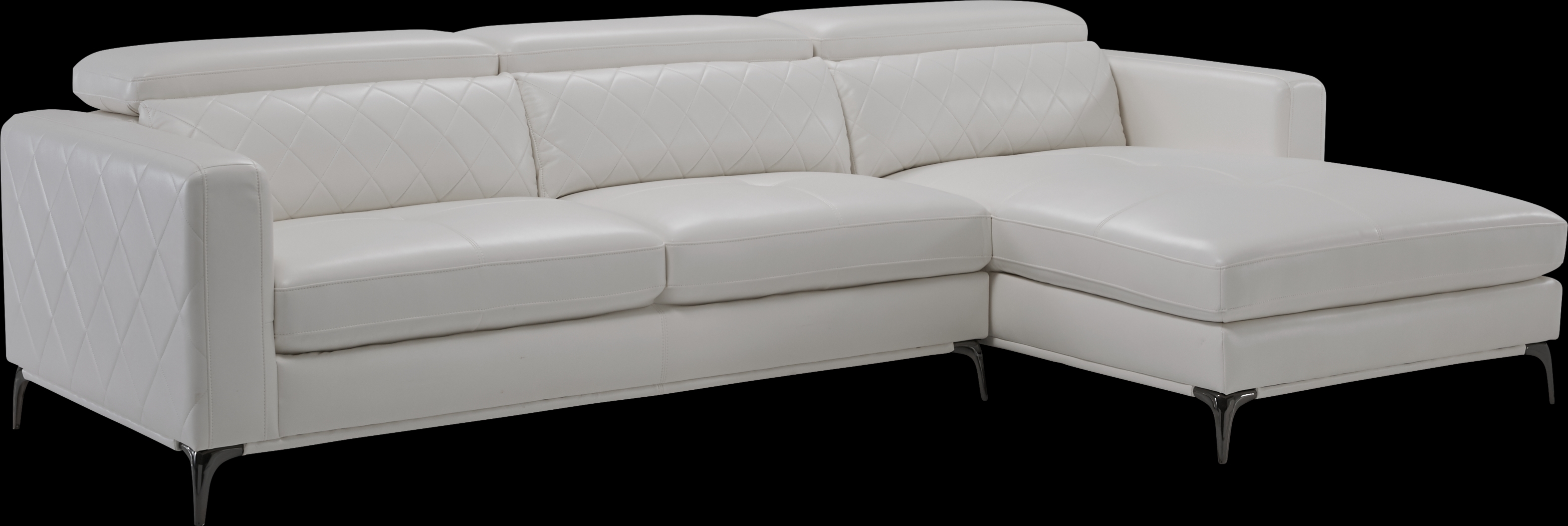 Sorrento White 2 Pc Sectional - Thumbnail - Image 1