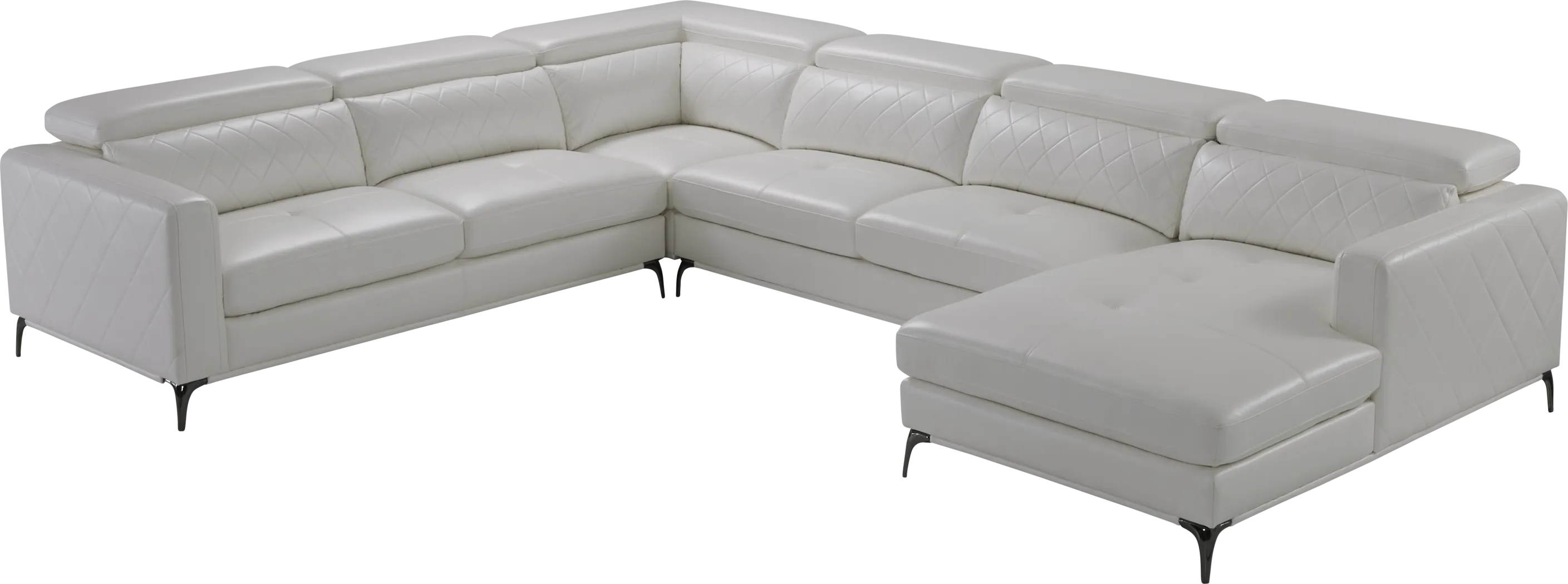 Sorrento White 4 Pc Sectional - Thumbnail - Image 3