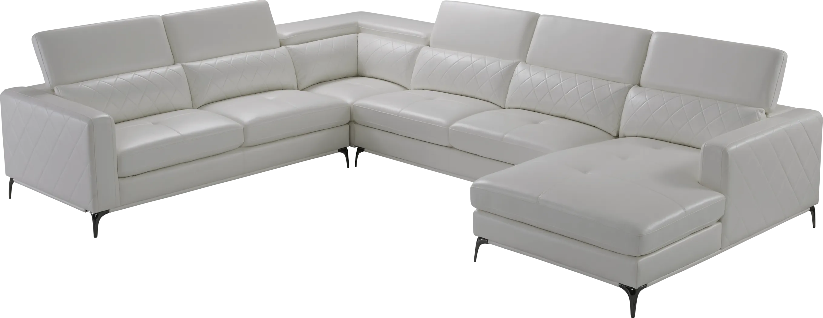Sorrento White 4 Pc Sectional - Thumbnail - Image 4