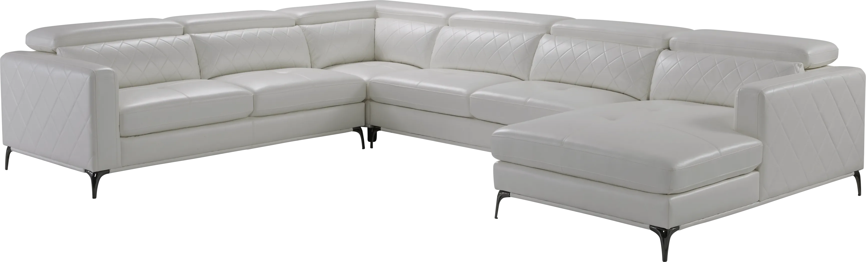 Sorrento White 4 Pc Sectional - Thumbnail - Image 1