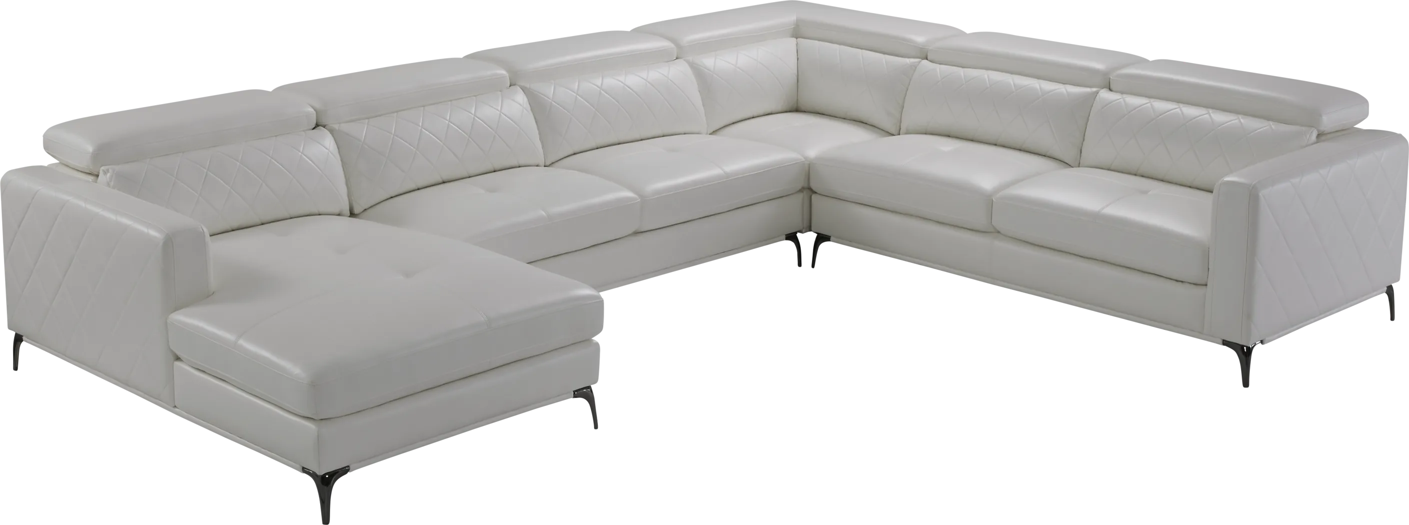 Sorrento White 4 Pc Sectional - Thumbnail - Image 3