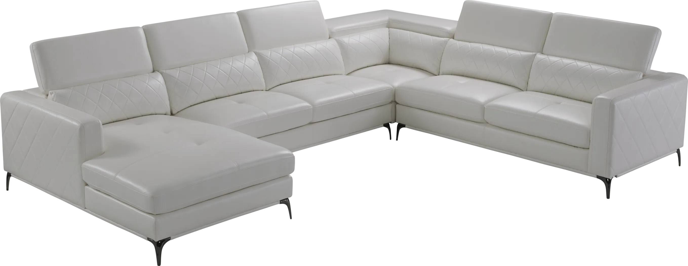 Sorrento White 4 Pc Sectional - Thumbnail - Image 4