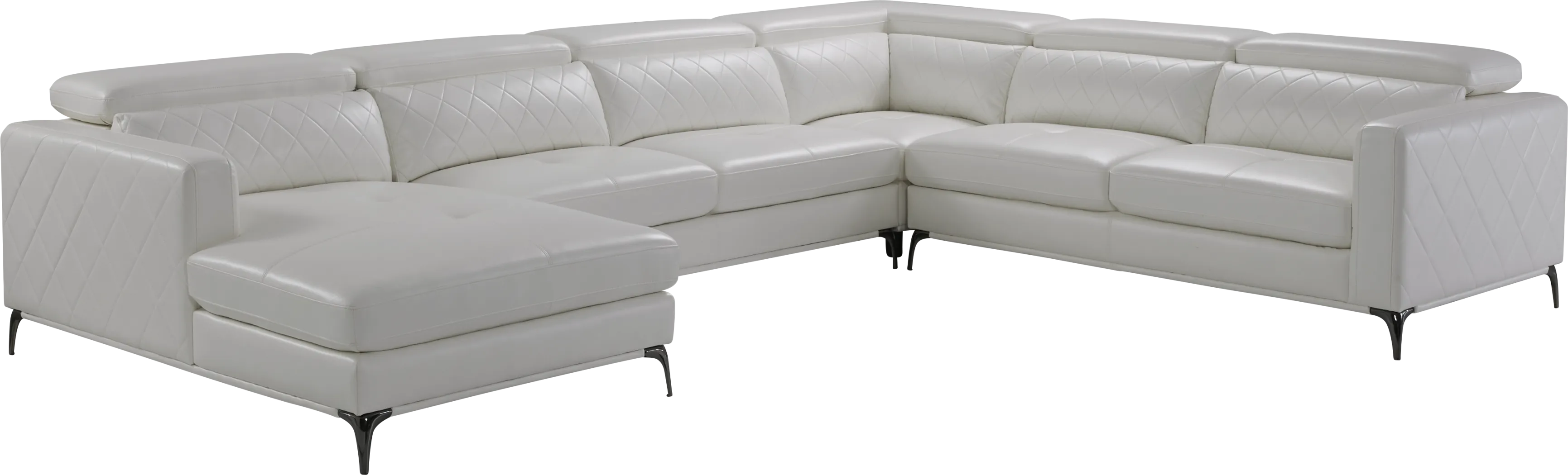 Sorrento White 4 Pc Sectional - Thumbnail - Image 1