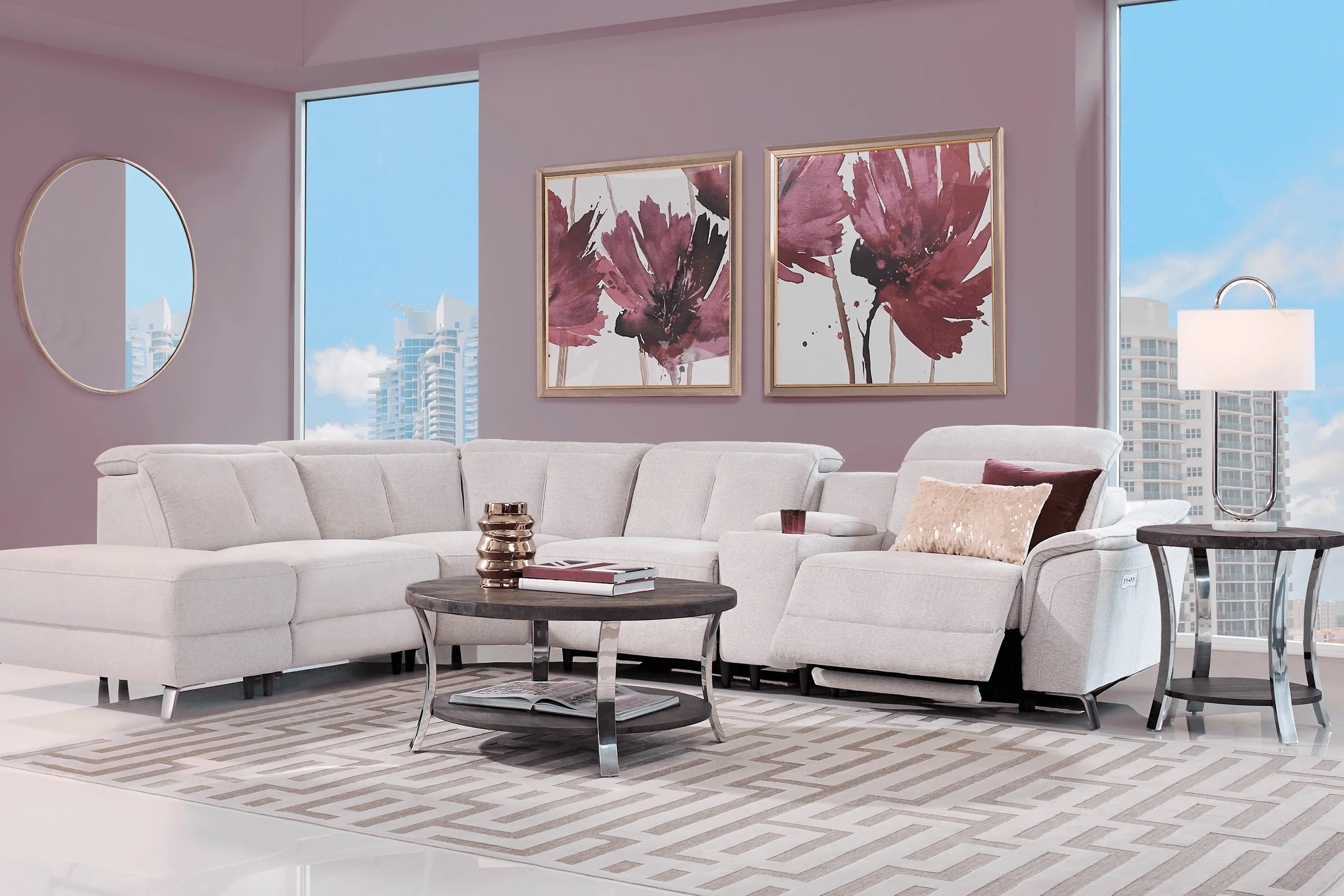 Turano Gray 6 Pc Dual Power Reclining Sectional - Thumbnail - Image 2