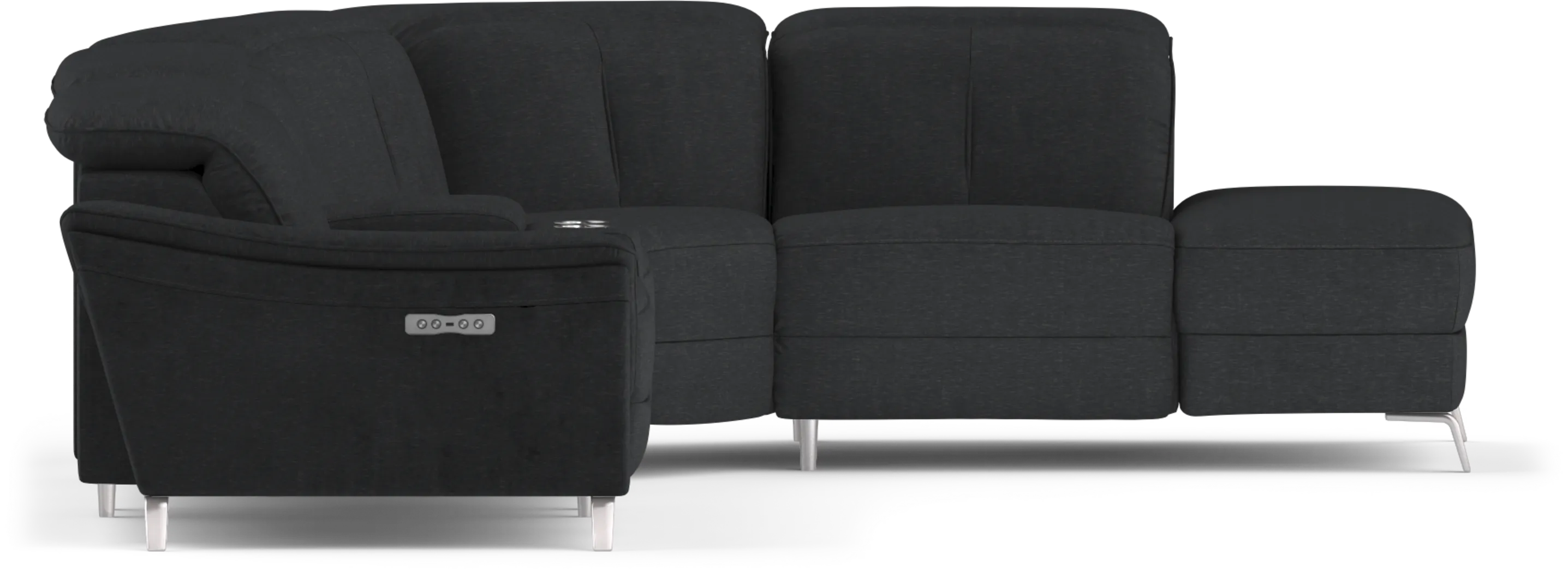 Turano Midnight 10 Pc Dual Power Reclining Sectional Living Room - Thumbnail - Image 5