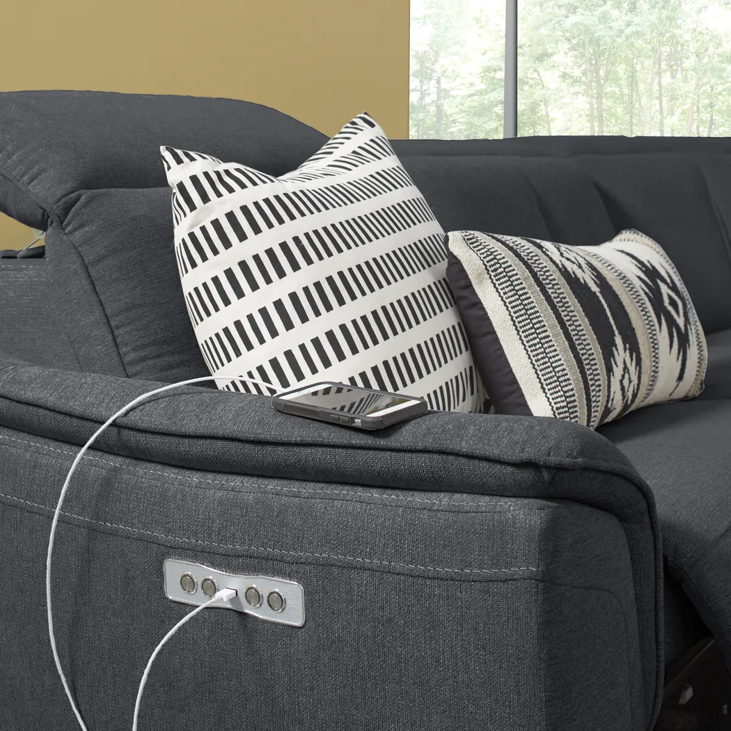 Turano Midnight 10 Pc Dual Power Reclining Sectional Living Room - Thumbnail - Image 6
