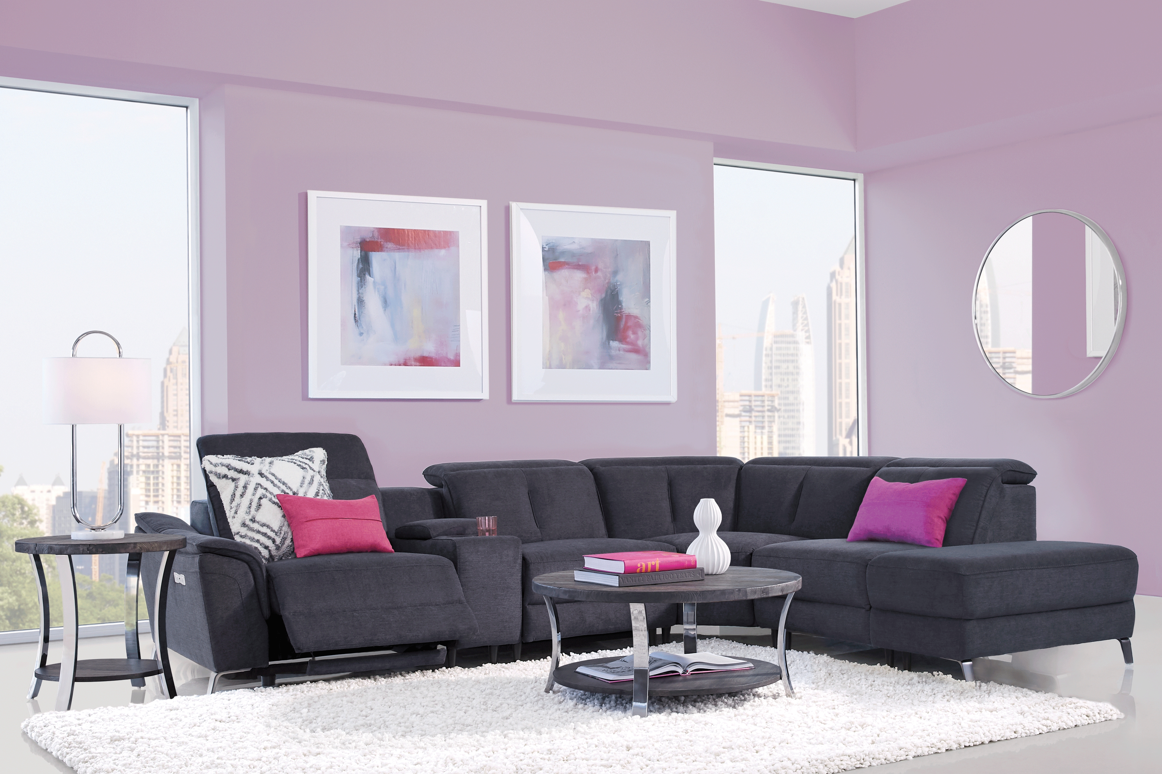 Turano Midnight 6 Pc Dual Power Reclining Sectional - Thumbnail - Image 2