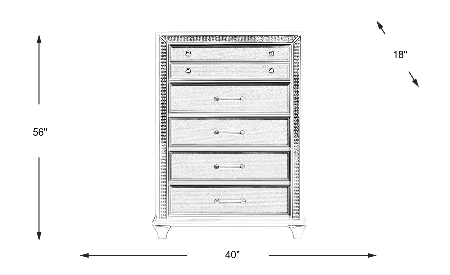 Dimension Image. Please refer to the Dimension Tab on this page for dimension details.