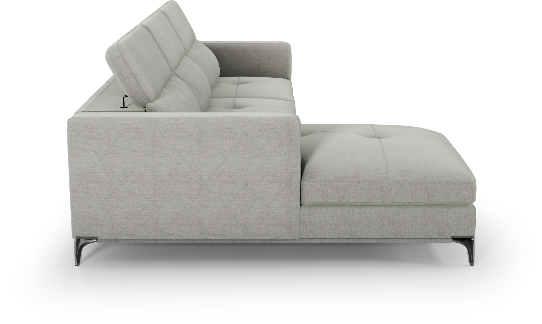 Via Sorrento Dove 3 Pc Sectional Living Room - Thumbnail - Image 7