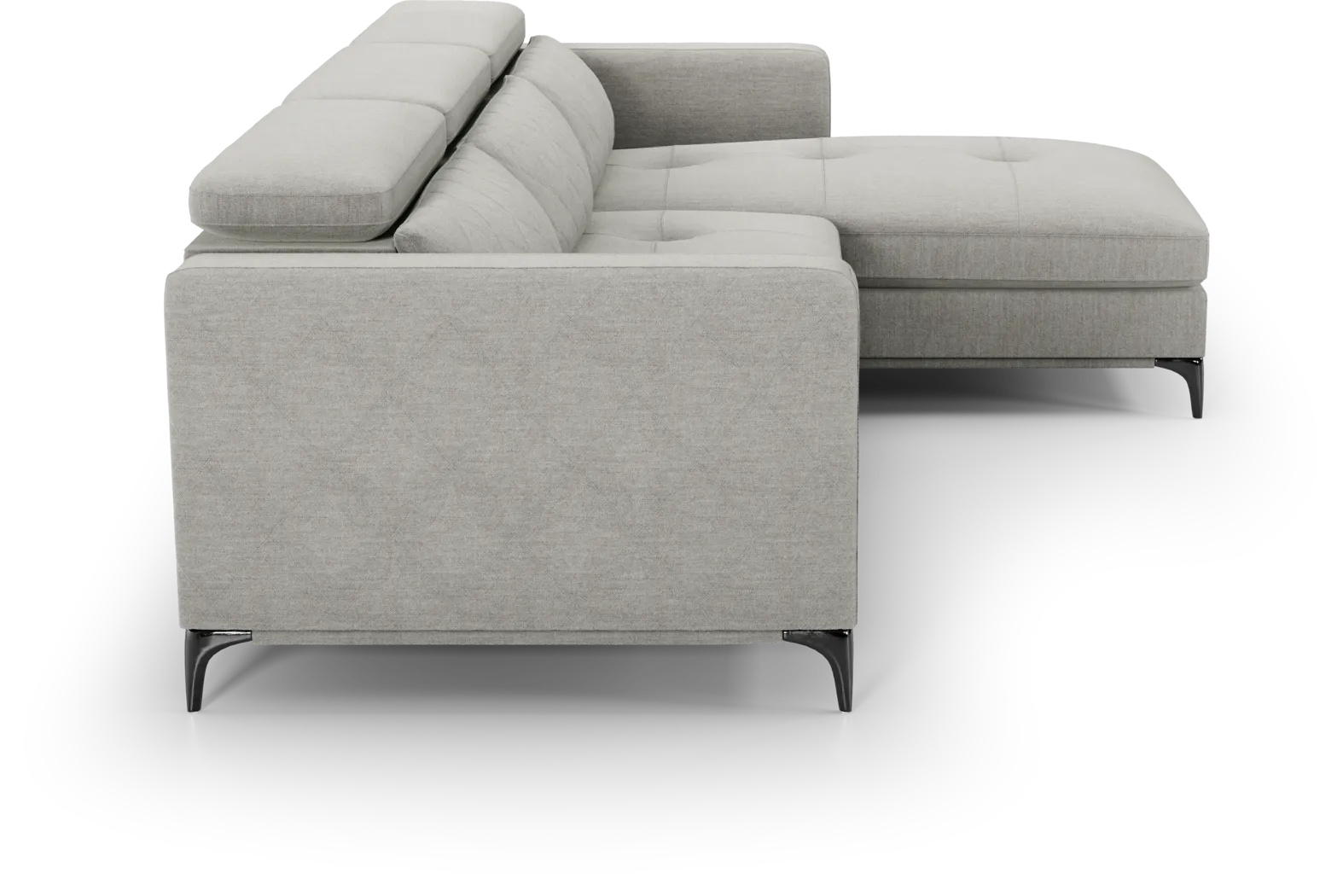 Via Sorrento Dove 3 Pc Sectional Living Room - Thumbnail - Image 5