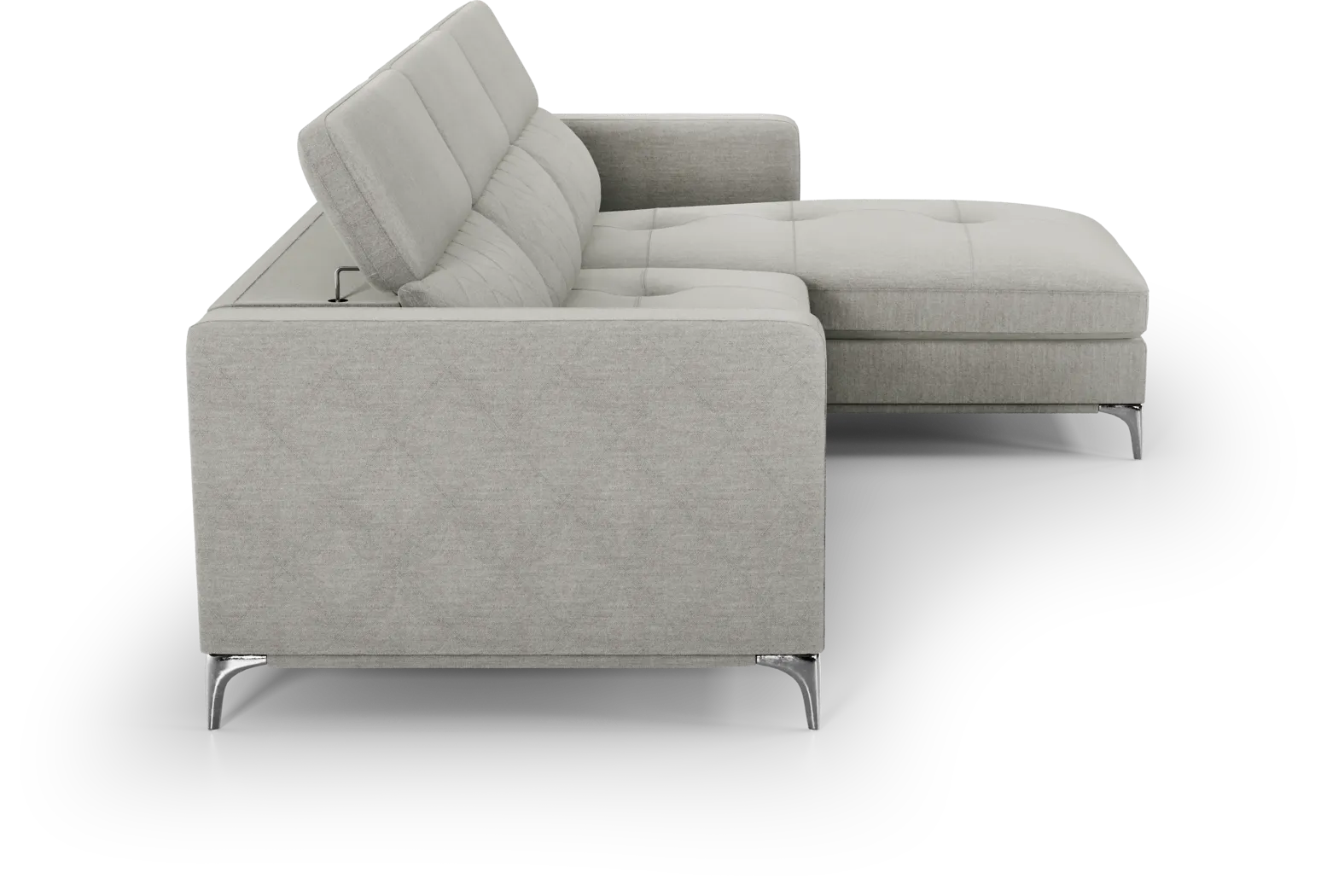 Via Sorrento Dove 3 Pc Sectional Living Room - Thumbnail - Image 7