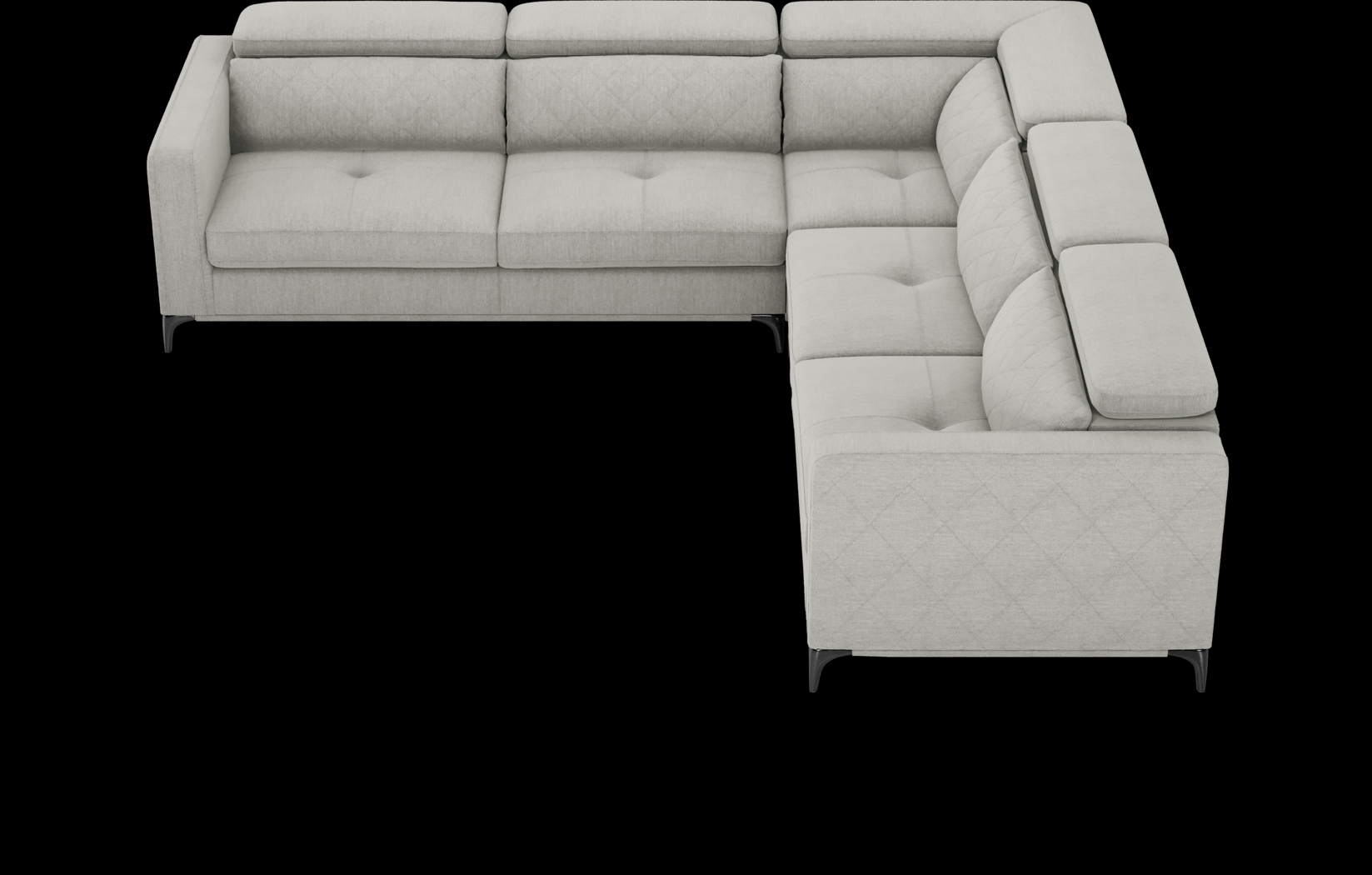 Via Sorrento Dove 3 Pc Sectional - Thumbnail - Image 4
