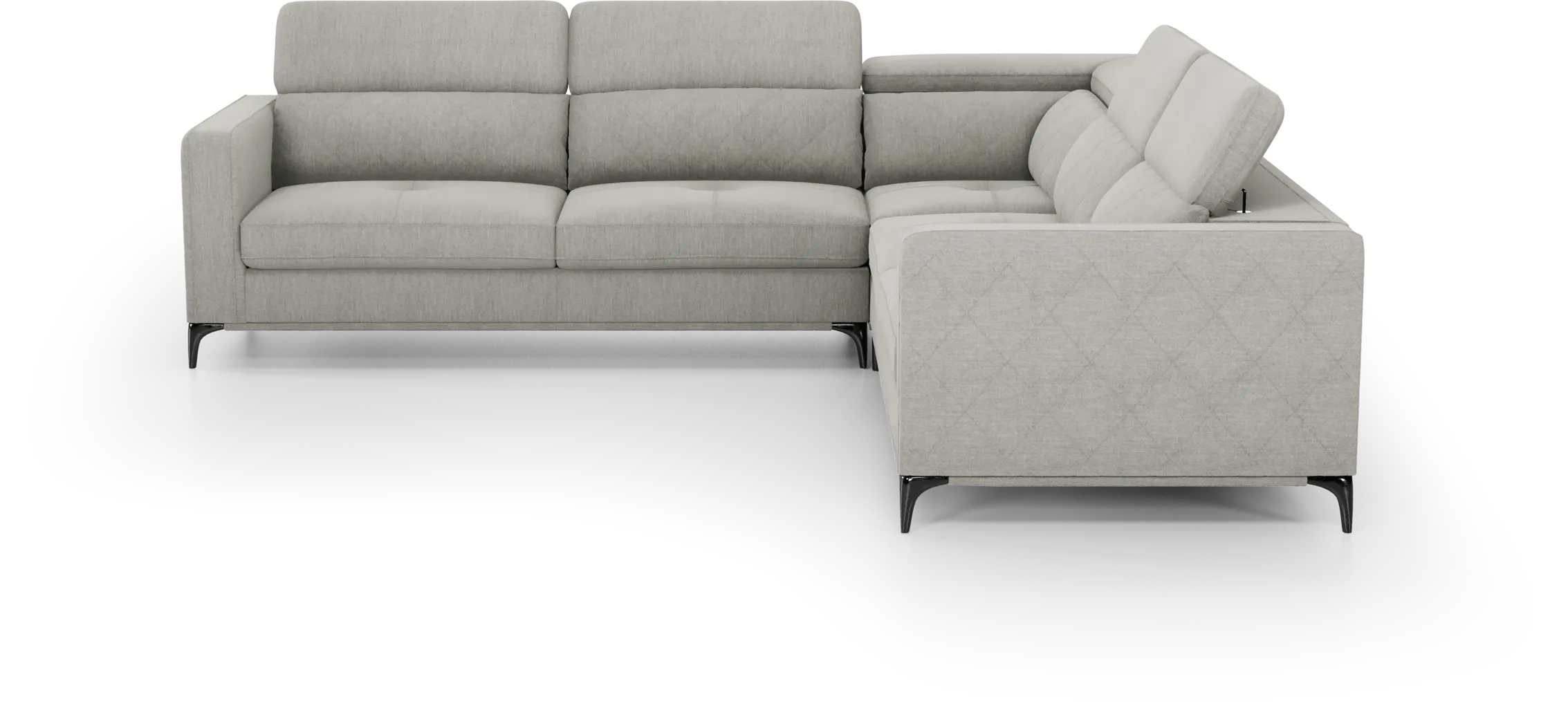 Via Sorrento Dove 3 Pc Sectional - Image 6