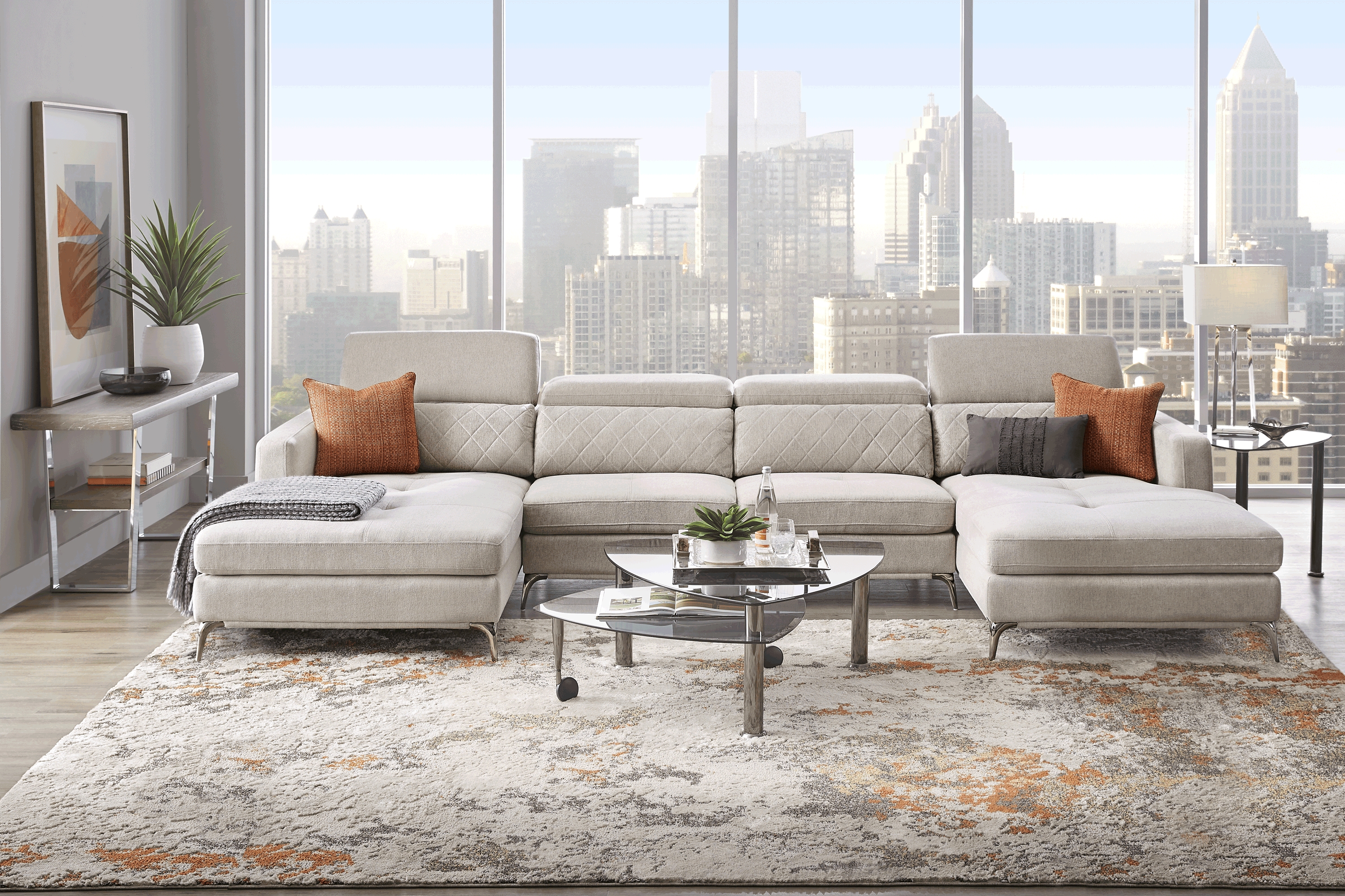 Via Sorrento Dove 3 Pc Sectional - Thumbnail - Image 2