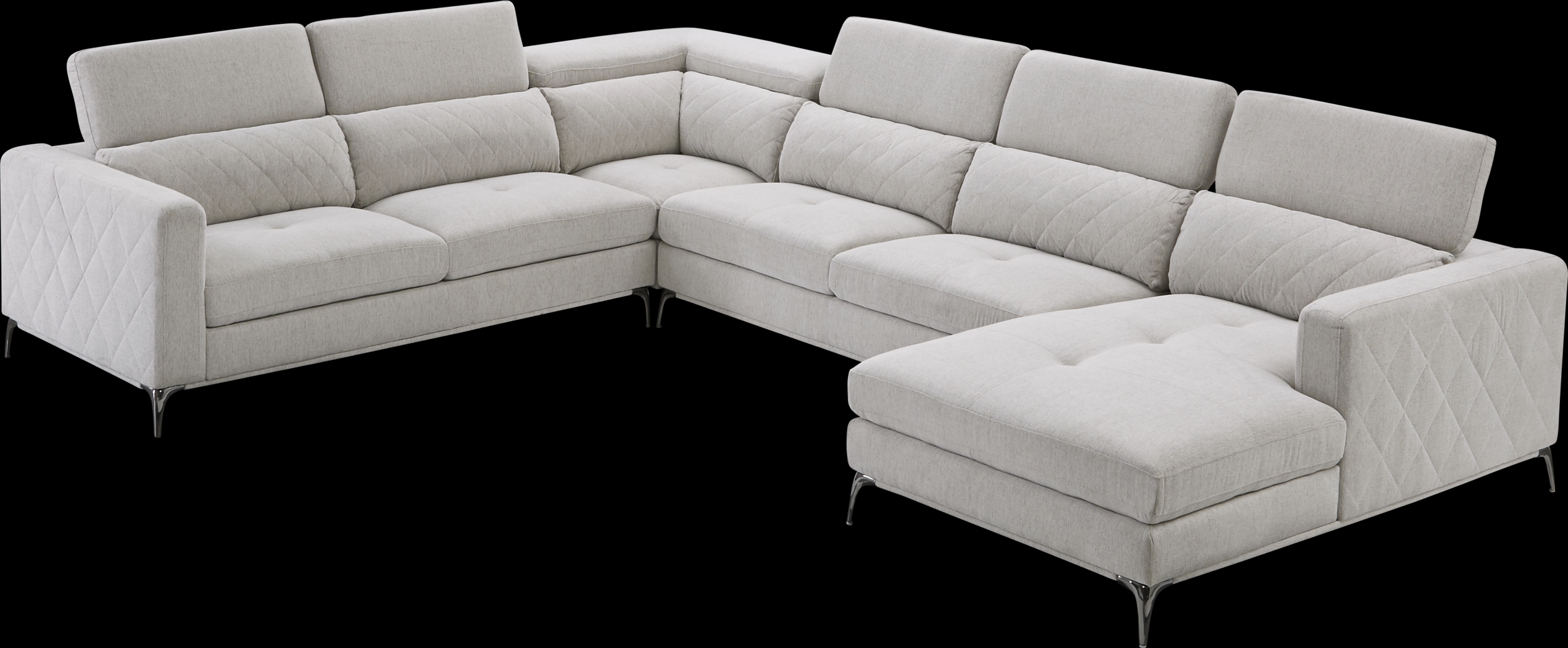 Via Sorrento Dove 4 Pc Sectional - Thumbnail - Image 3