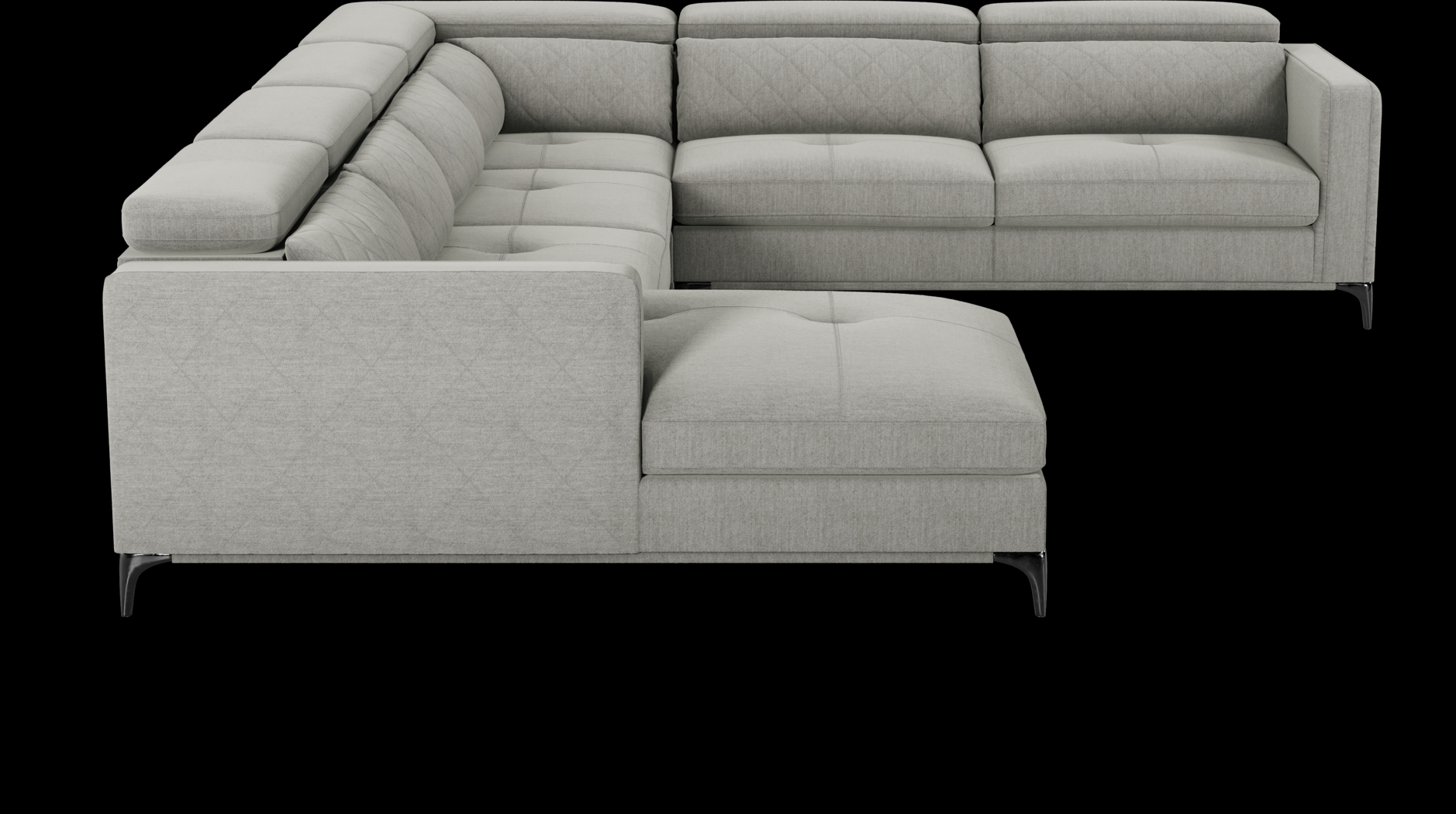 Via Sorrento Dove 4 Pc Sectional - Thumbnail - Image 4