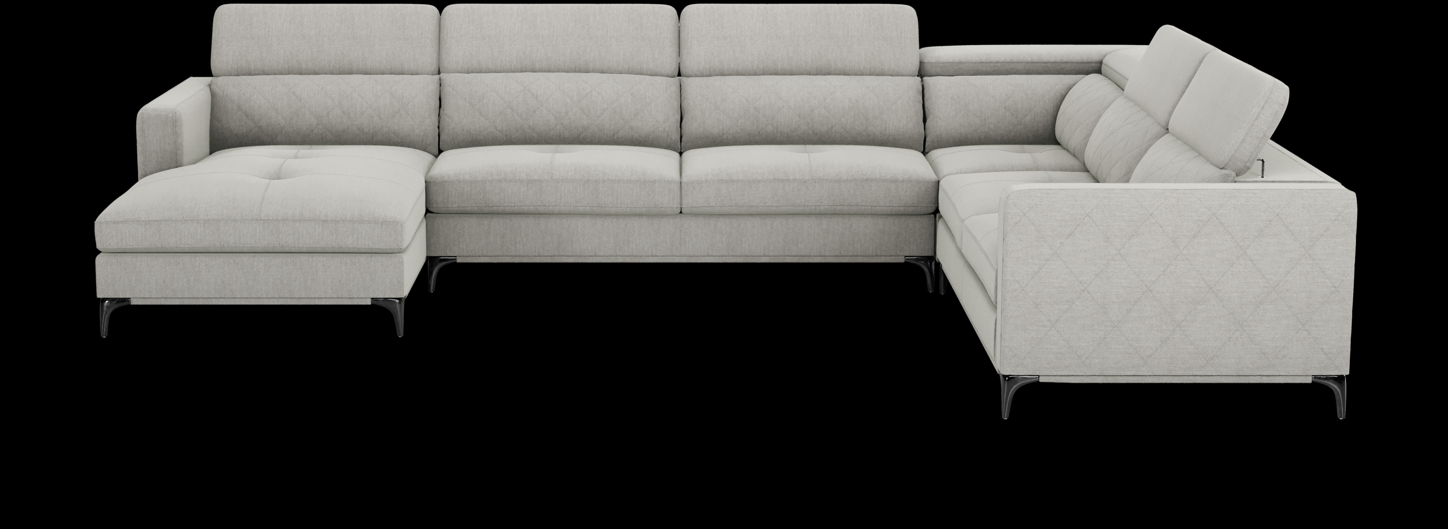 Via Sorrento Dove 7 Pc Sectional Living Room - Thumbnail - Image 5