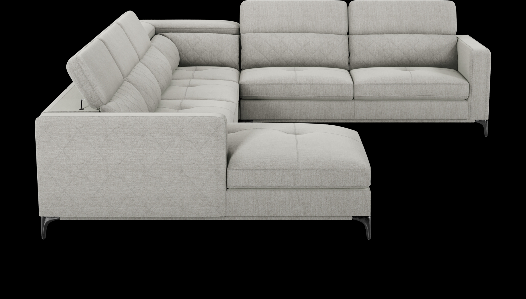 Via Sorrento Dove 7 Pc Sectional Living Room - Thumbnail - Image 6