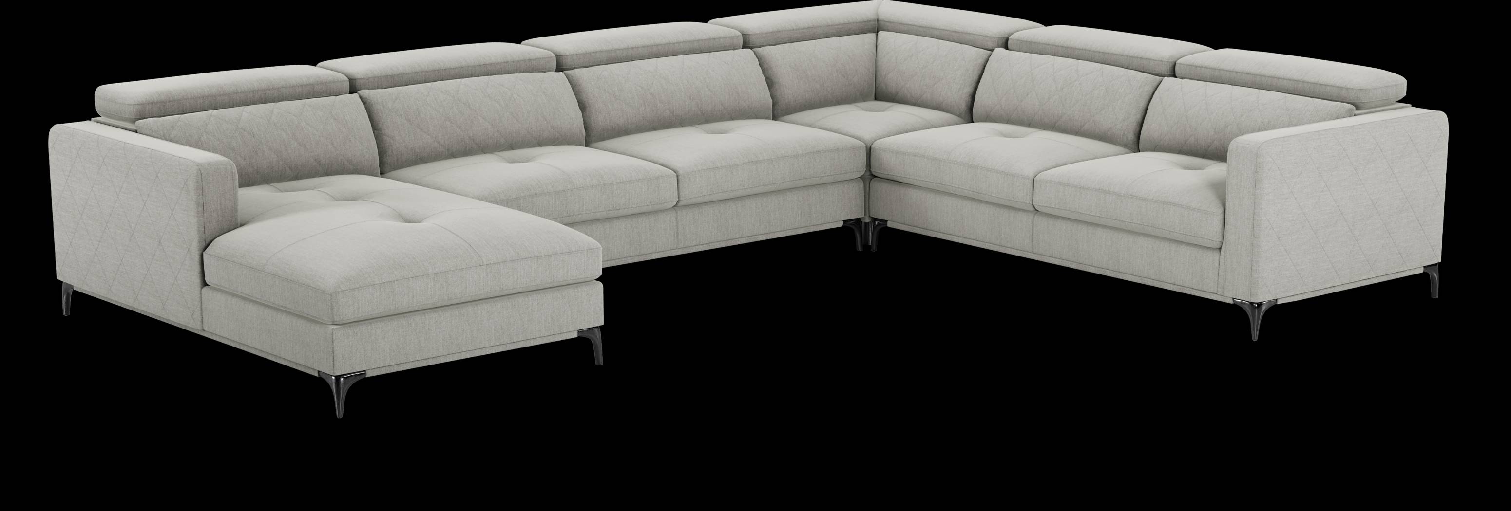 Via Sorrento Dove 4 Pc Sectional - Thumbnail - Image 1