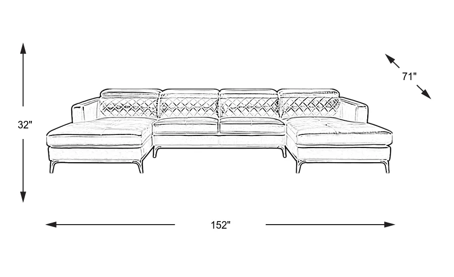 Dimension Image. Please refer to the Dimension Tab on this page for dimension details.
