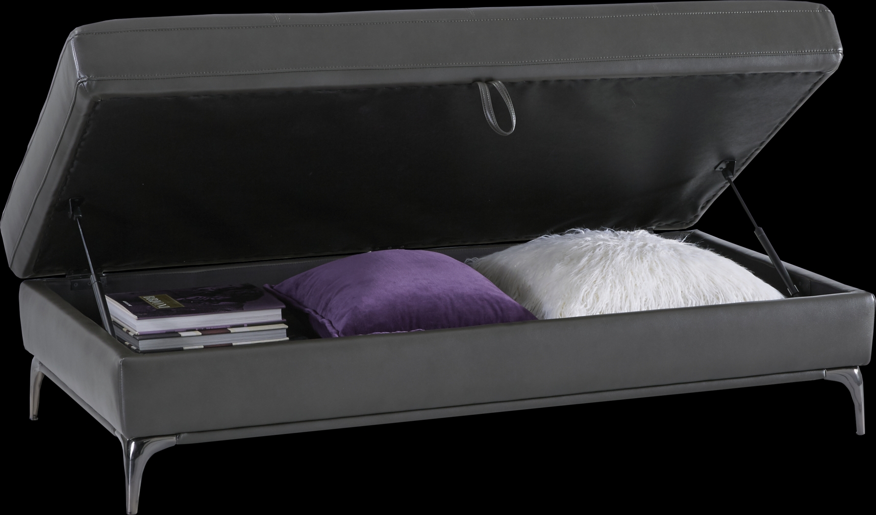 Via Sorrento Granite Storage Ottoman - Thumbnail - Image 2