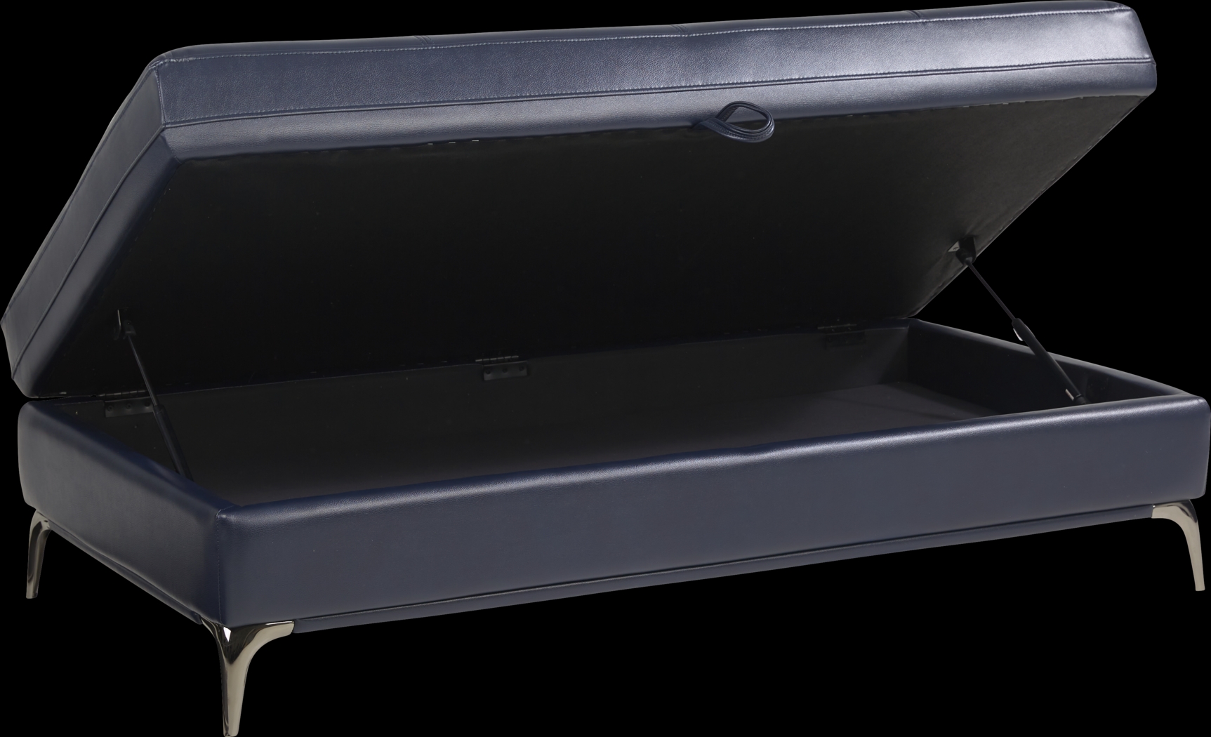 Via Sorrento Navy Storage Ottoman - Thumbnail - Image 2