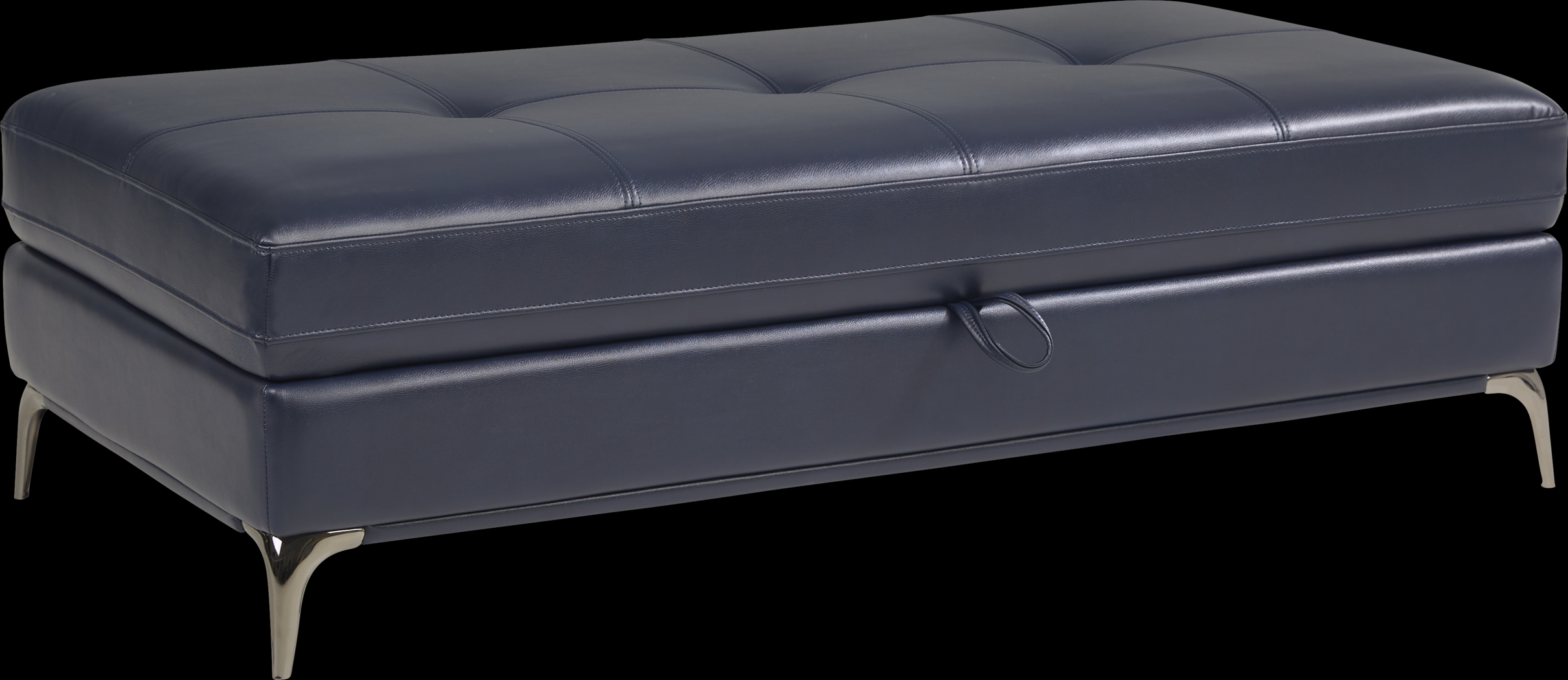 Via Sorrento Navy Storage Ottoman - Thumbnail - Image 1
