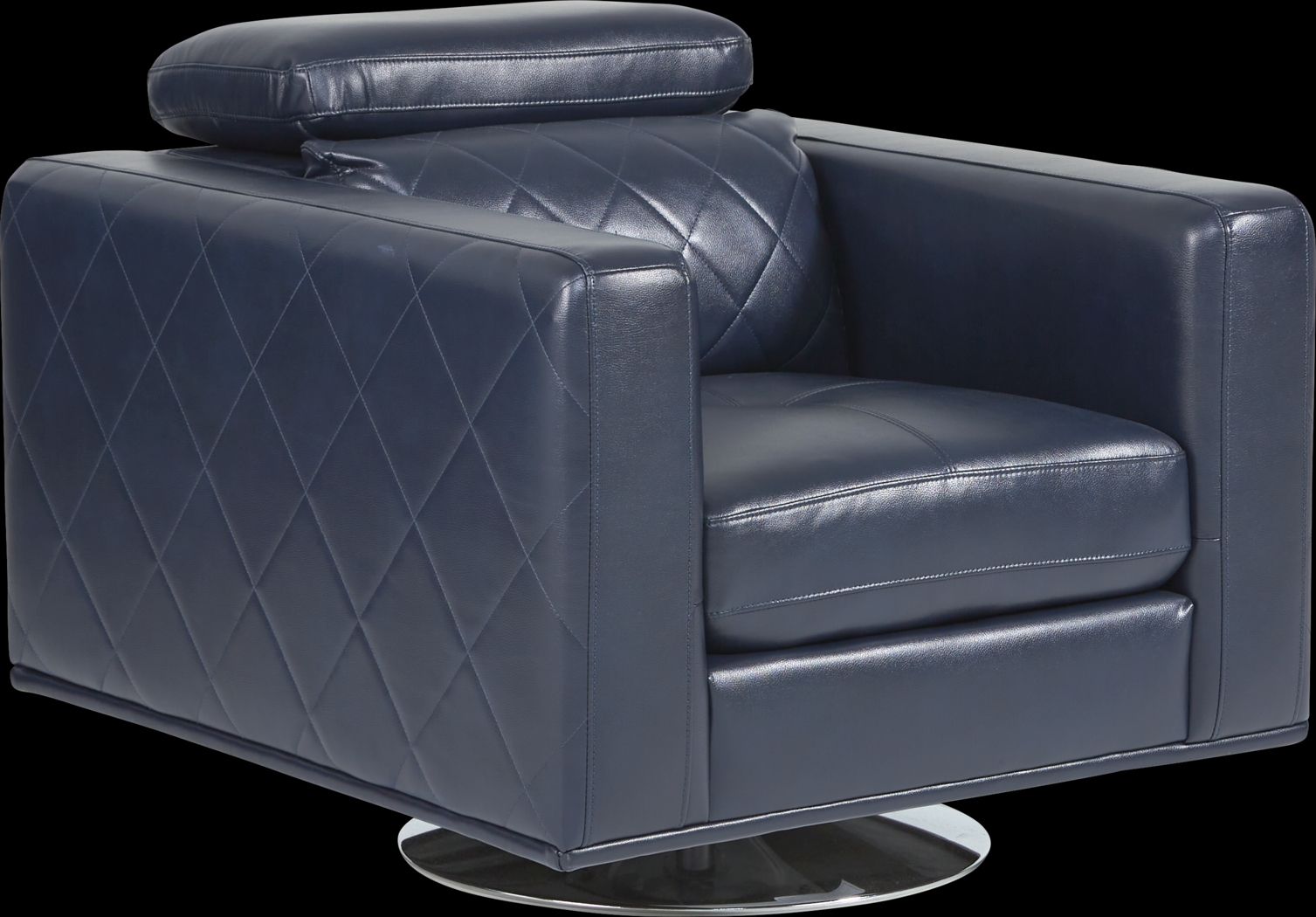 Via Sorrento Navy Swivel Chair - Thumbnail - Image 1