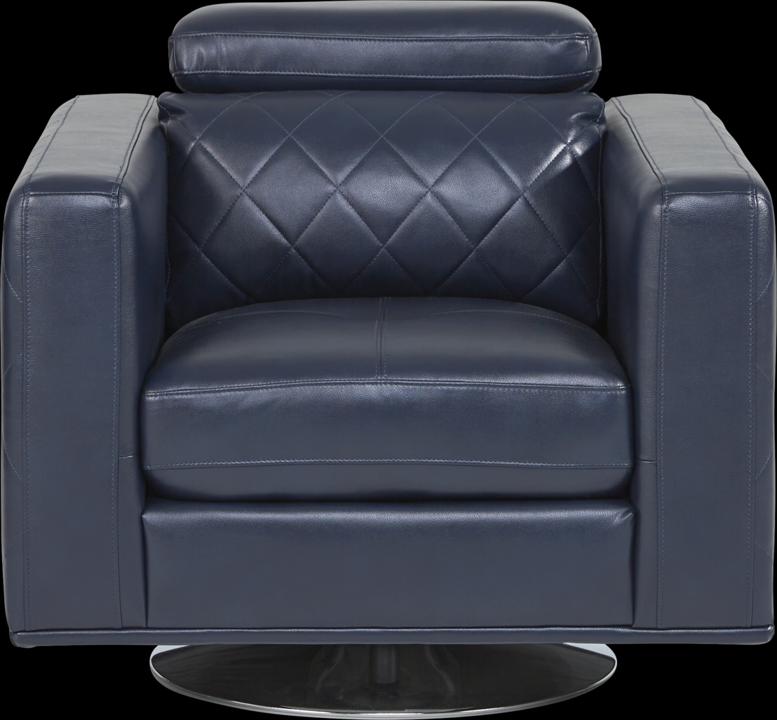 Via Sorrento Navy Swivel Chair - Thumbnail - Image 2