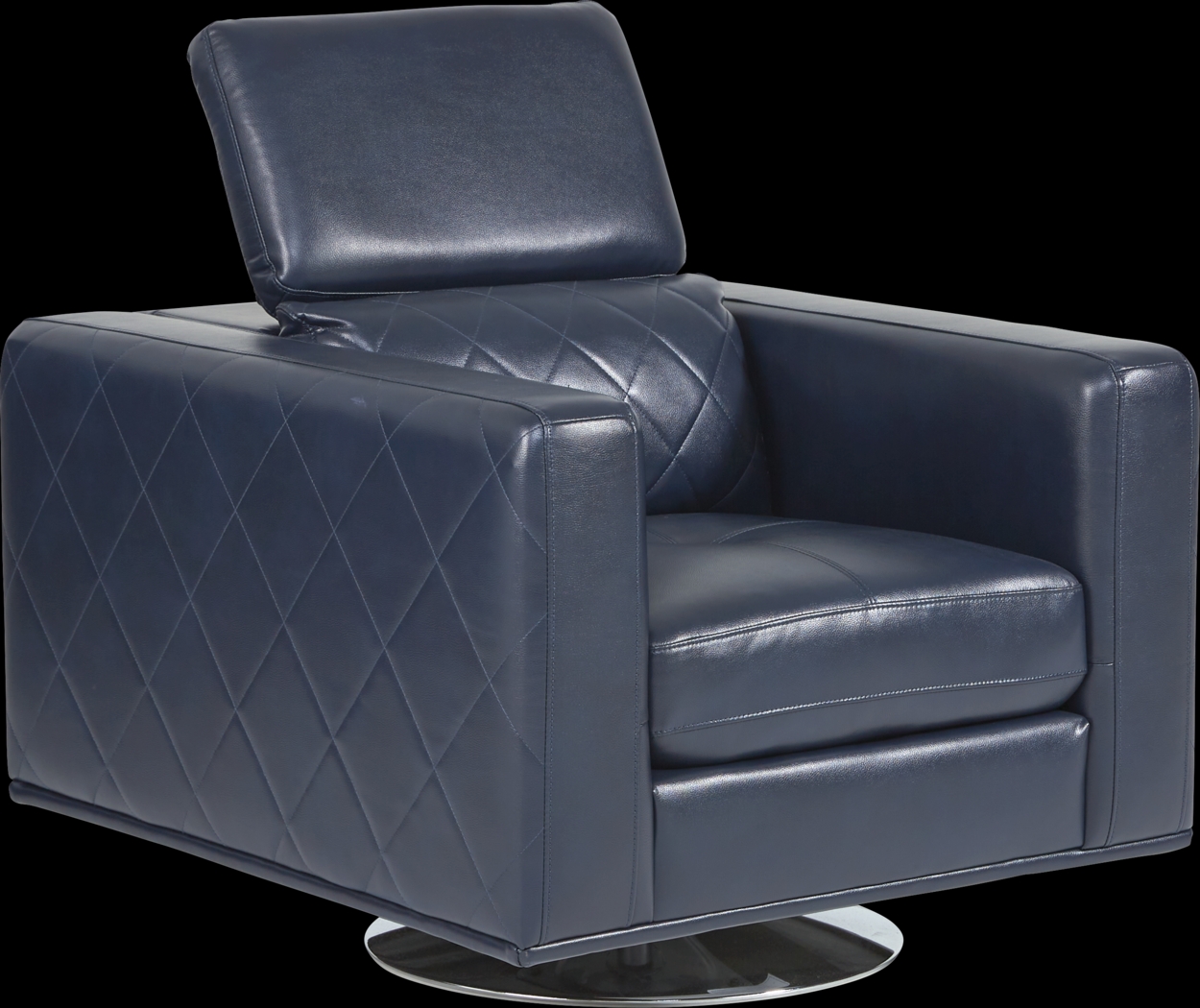 Via Sorrento Navy Swivel Chair - Thumbnail - Image 3