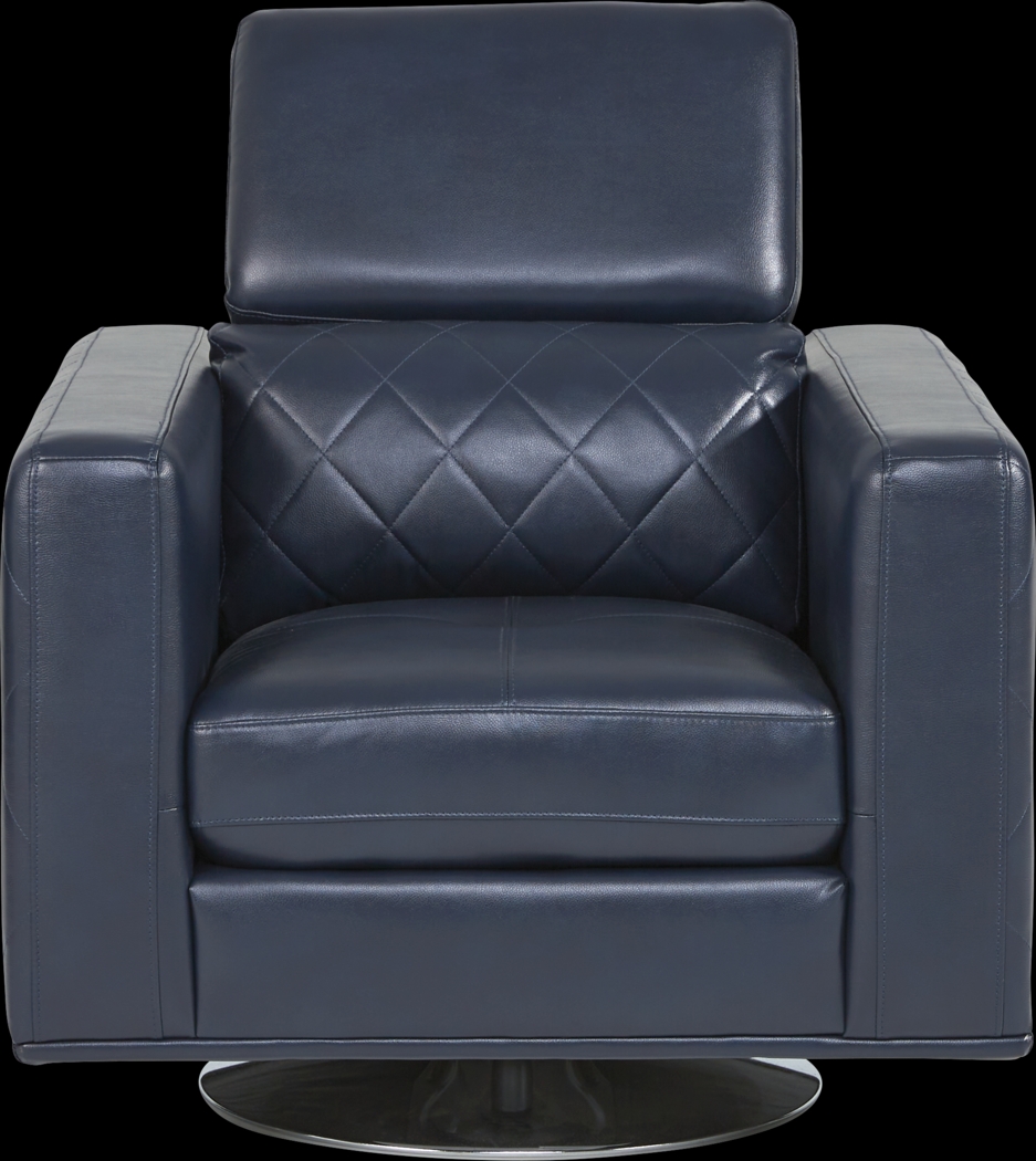 Via Sorrento Navy Swivel Chair - Thumbnail - Image 4