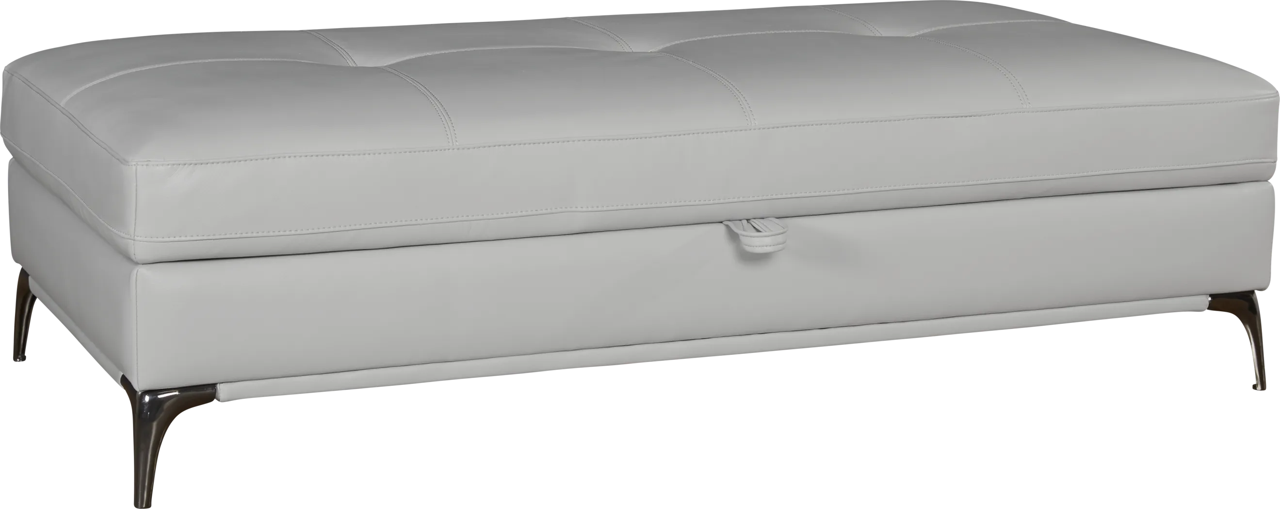 Via Sorrento Platinum Storage Ottoman - Thumbnail - Image 1