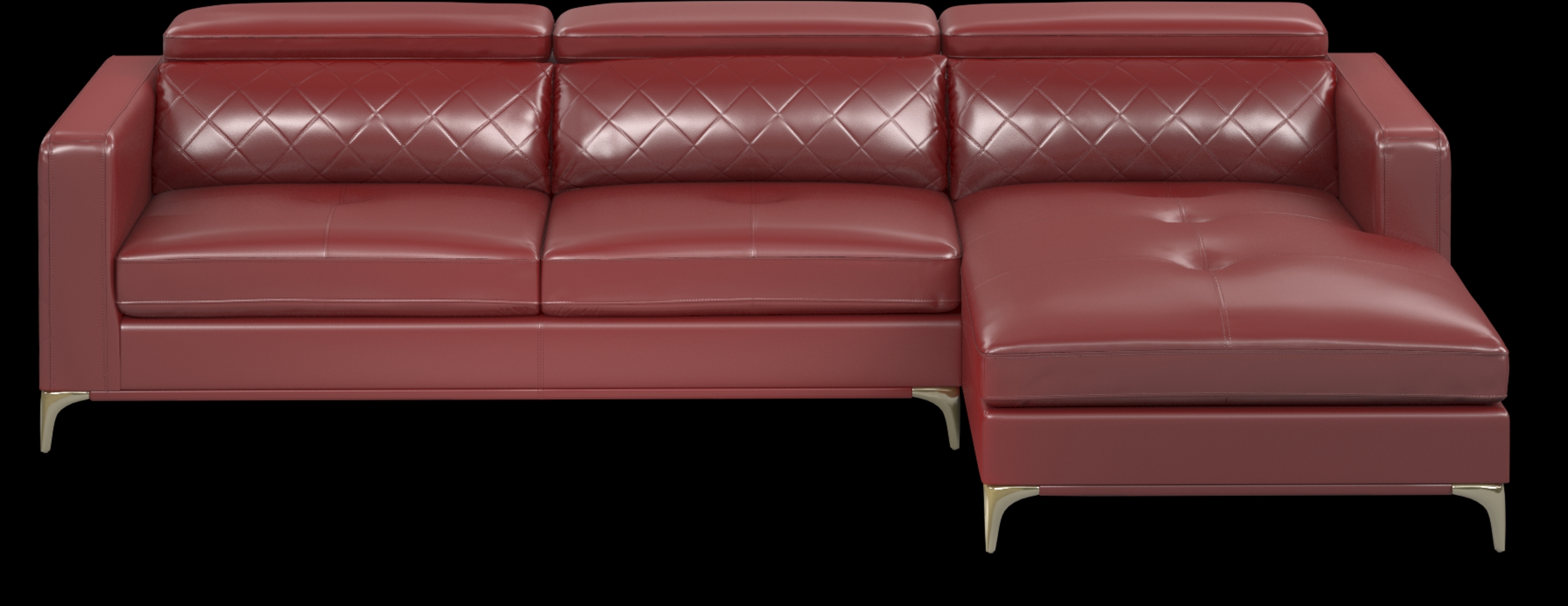 Via Sorrento Red 5 Pc Sectional Living Room - Thumbnail - Image 3