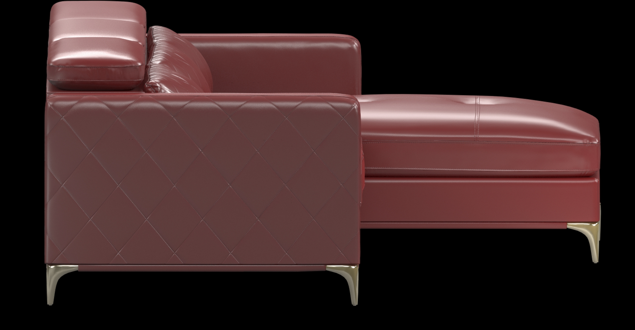 Via Sorrento Red 5 Pc Sectional Living Room - Thumbnail - Image 5