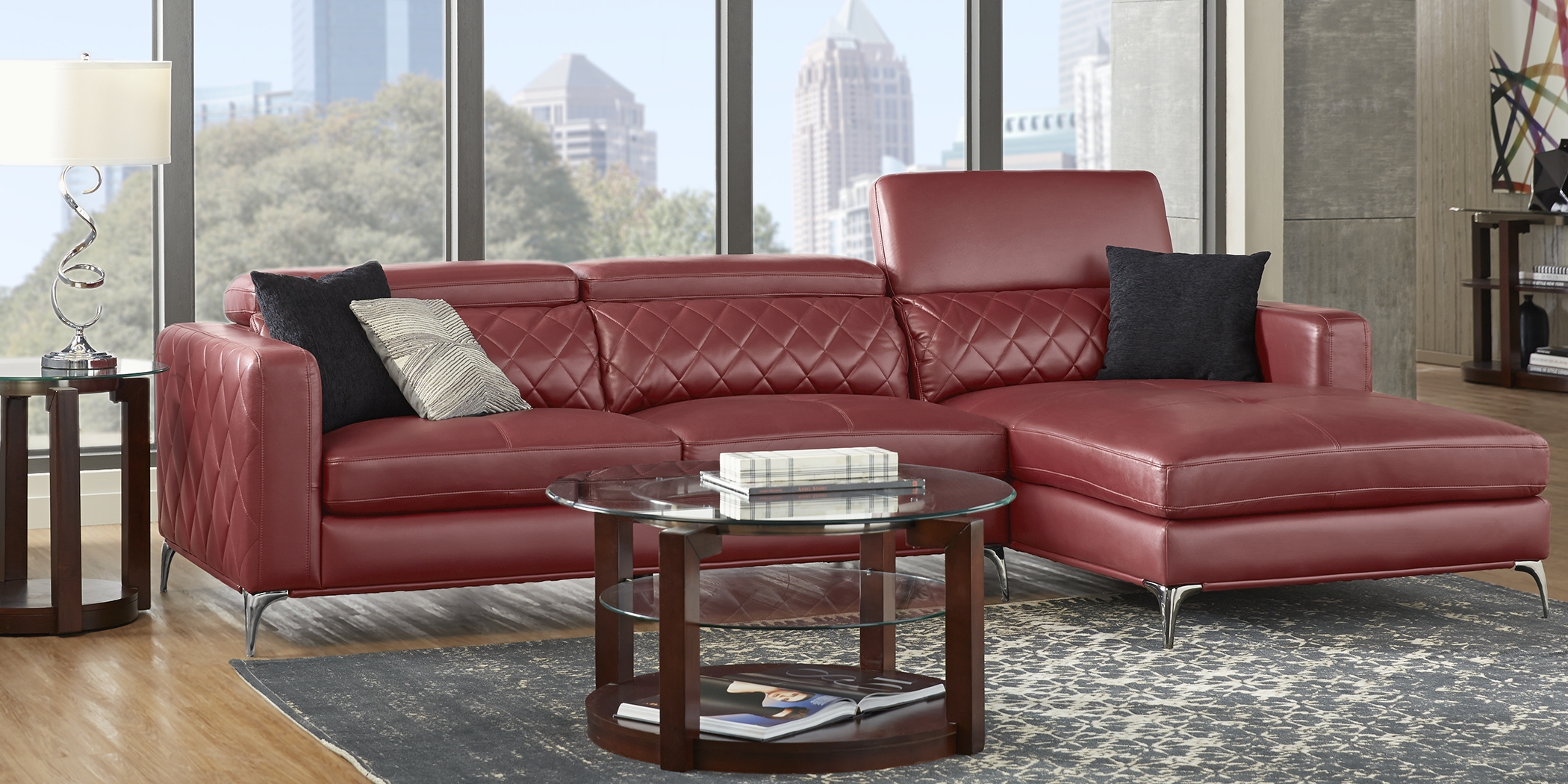 Via Sorrento Red 2 Pc Sectional - Thumbnail - Image 2