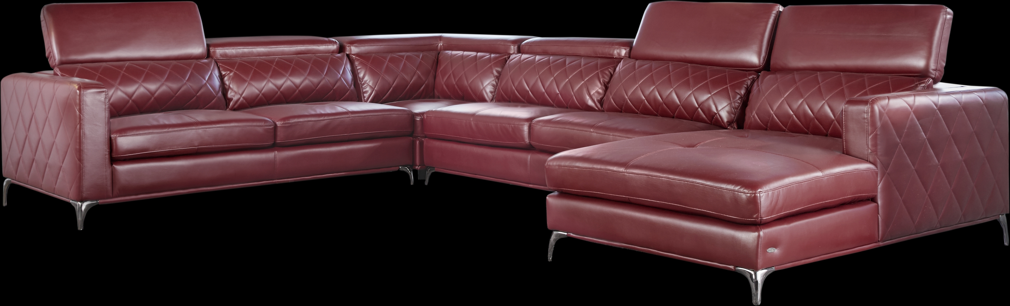 Via Sorrento Red 4 Pc Sectional - Thumbnail - Image 1