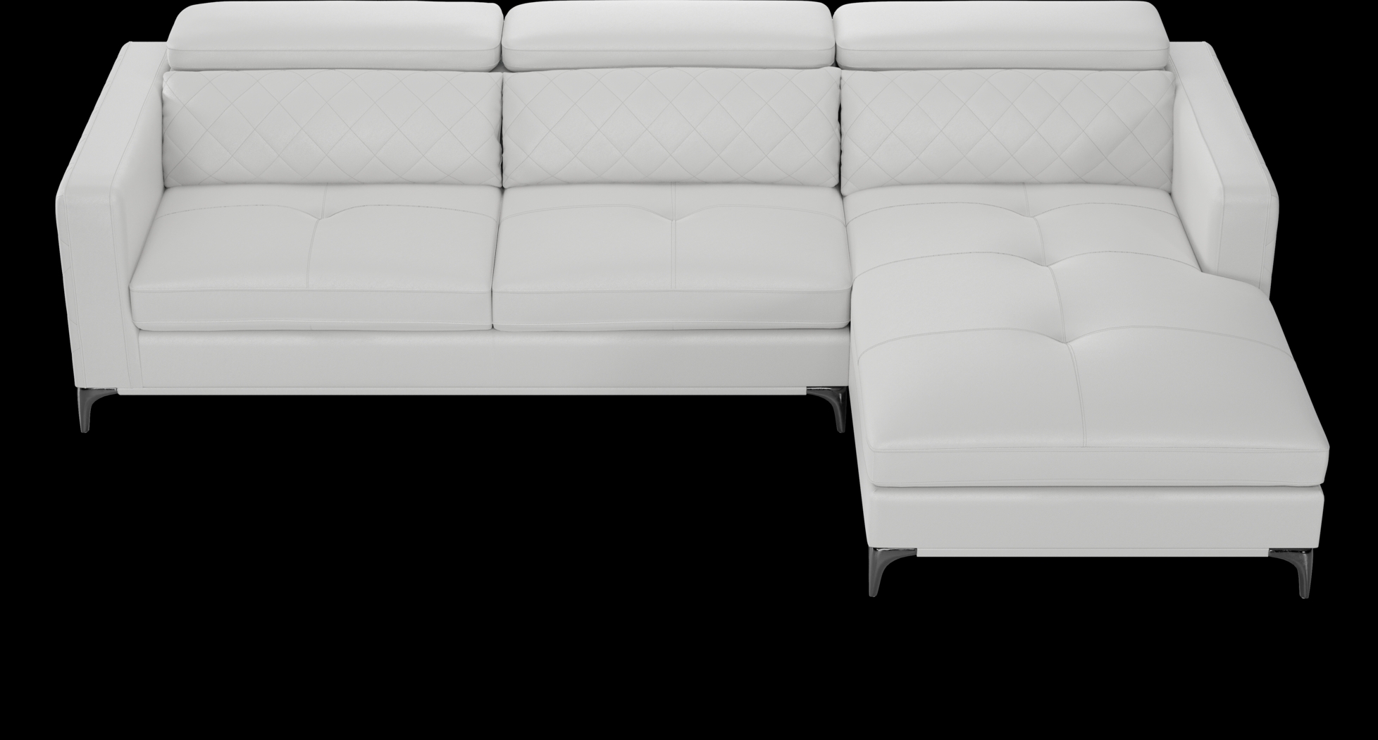 Via Sorrento White 2 Pc Sectional - Thumbnail - Image 4