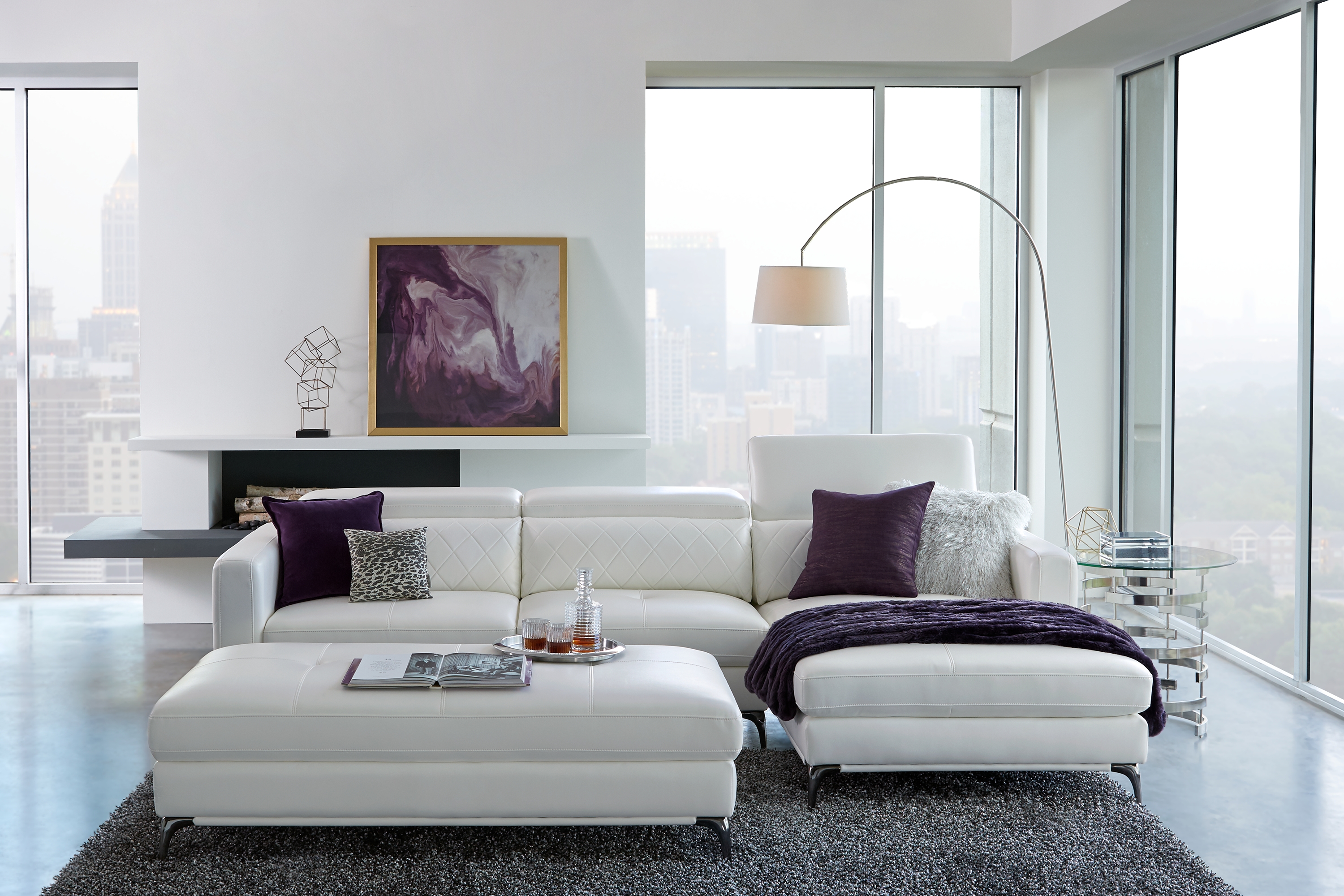 Via Sorrento White 2 Pc Sectional - Thumbnail - Image 2